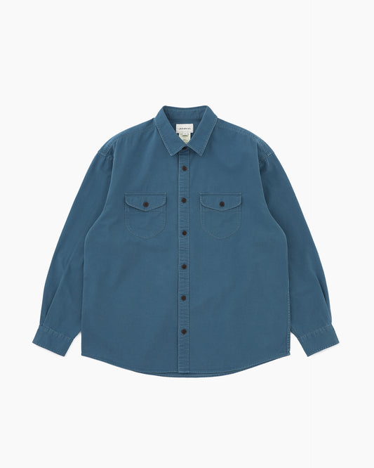 Washed Scout Shirt Slate Blue
