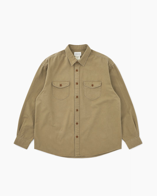 Washed Scout Shirt Tan