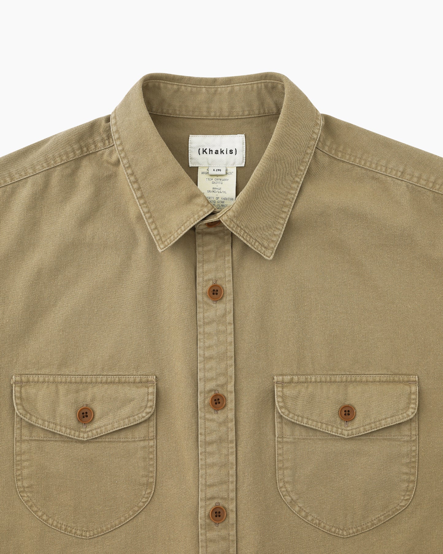 Washed Scout Shirt Tan