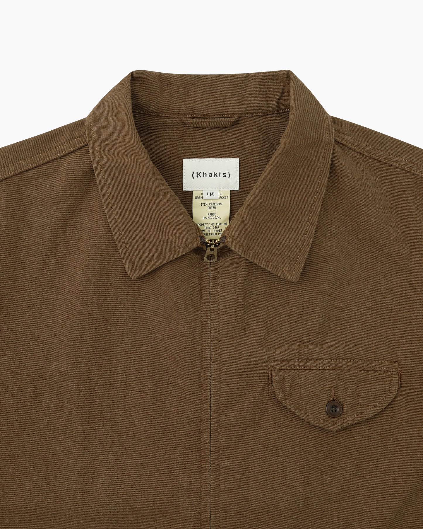 Washed Swing Jacket Brown