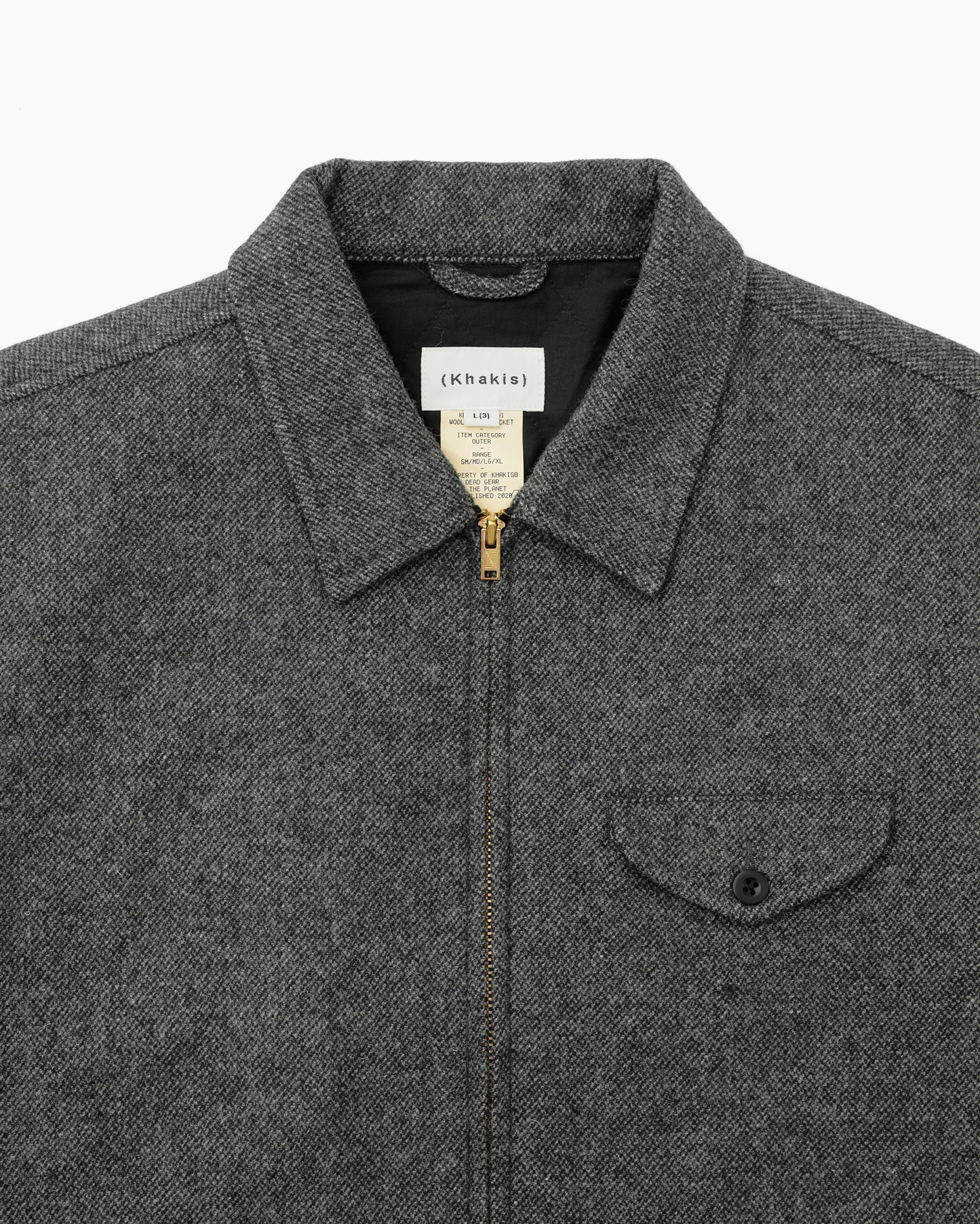 Wool Swing Jacket Charcoal