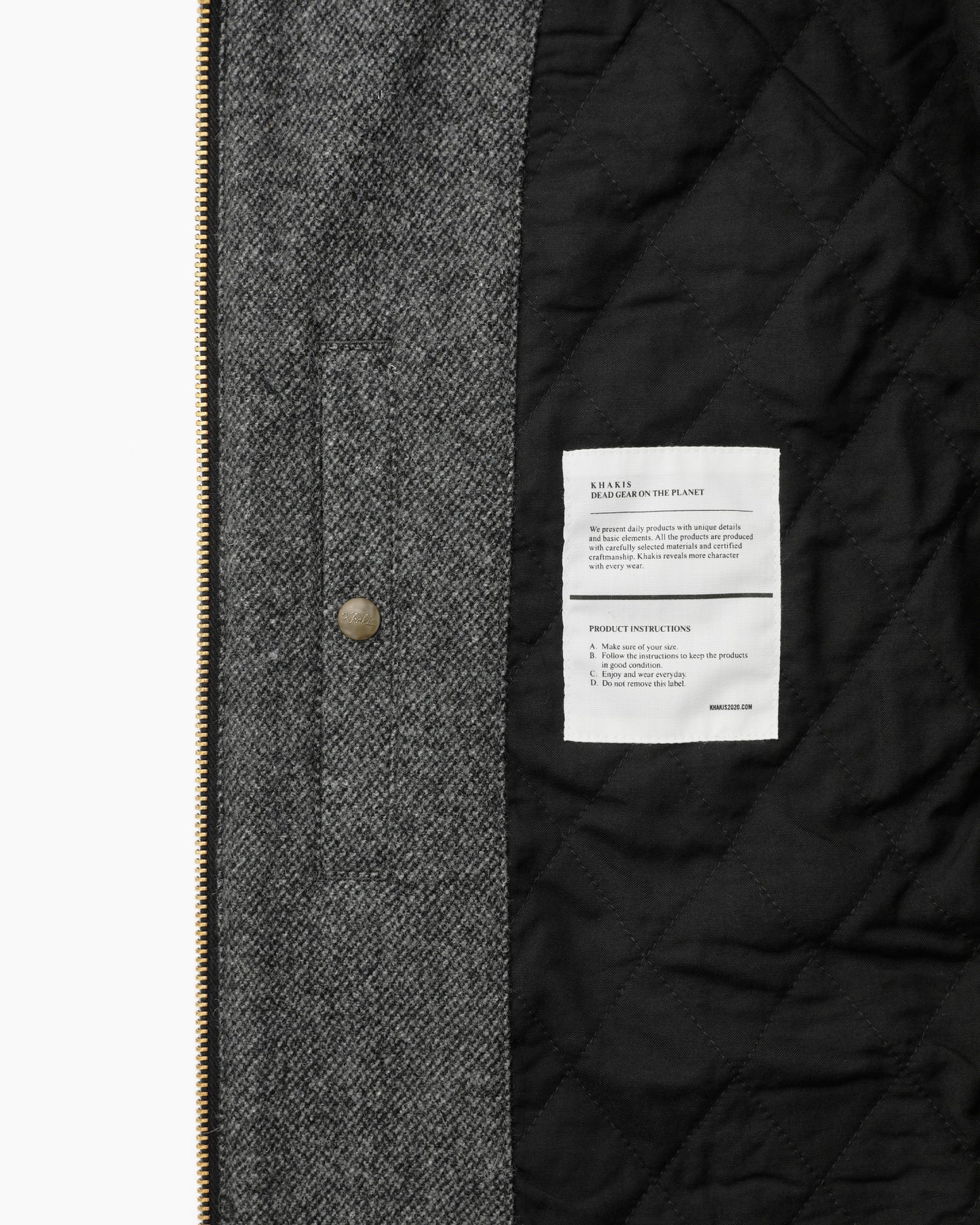 Wool Swing Jacket Charcoal