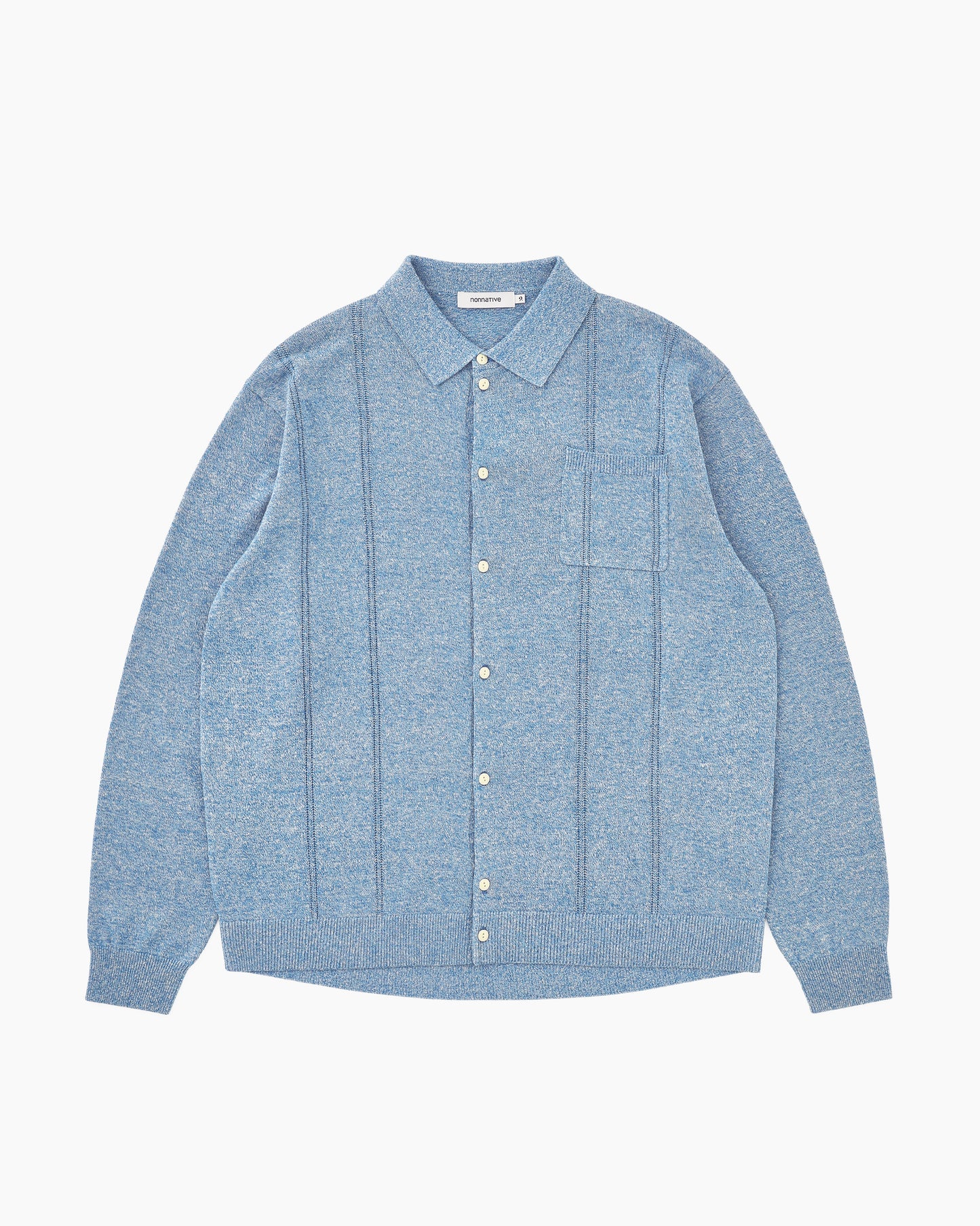 Officer Polo Cardigan Sax Blue