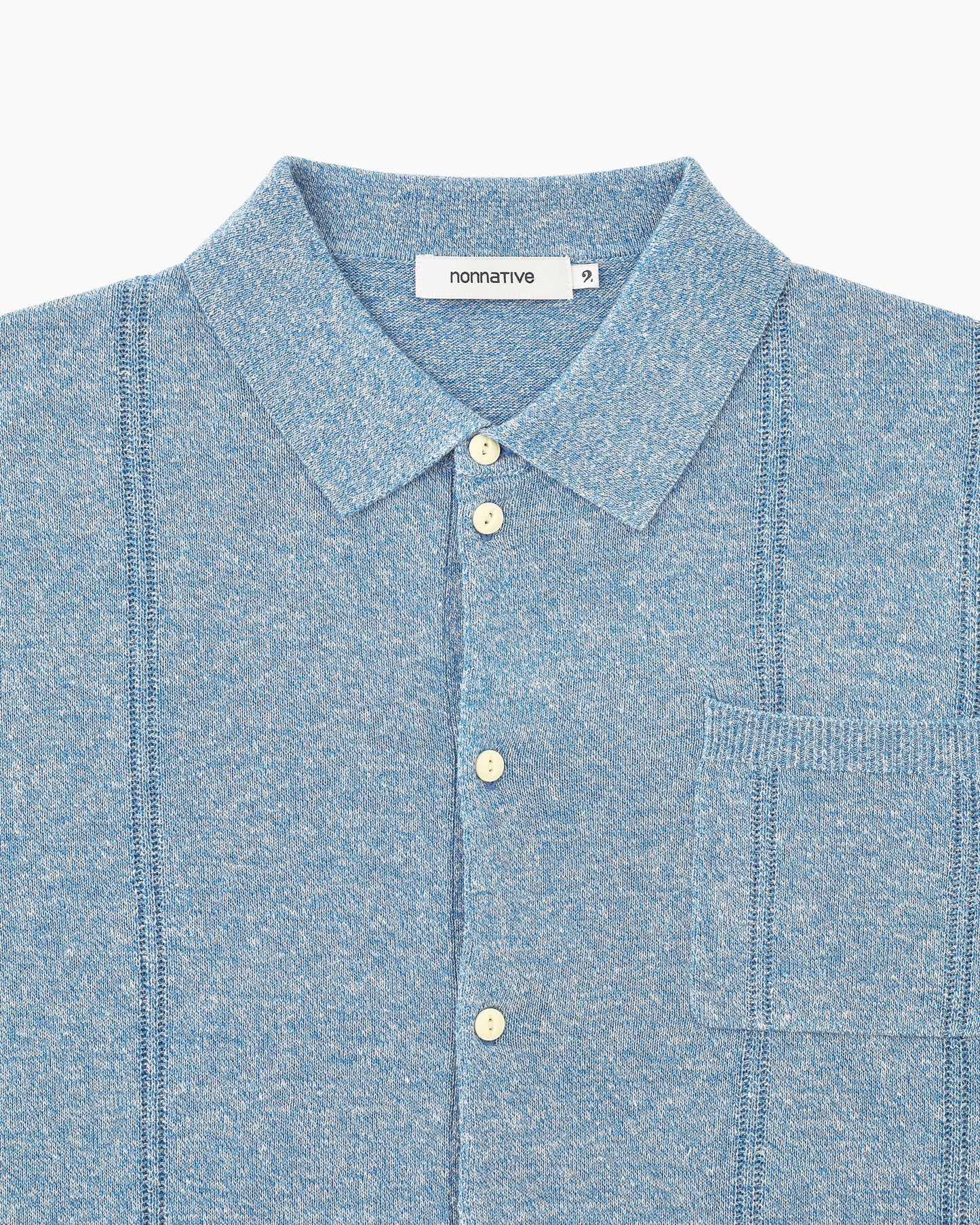 Officer Polo Cardigan Sax Blue