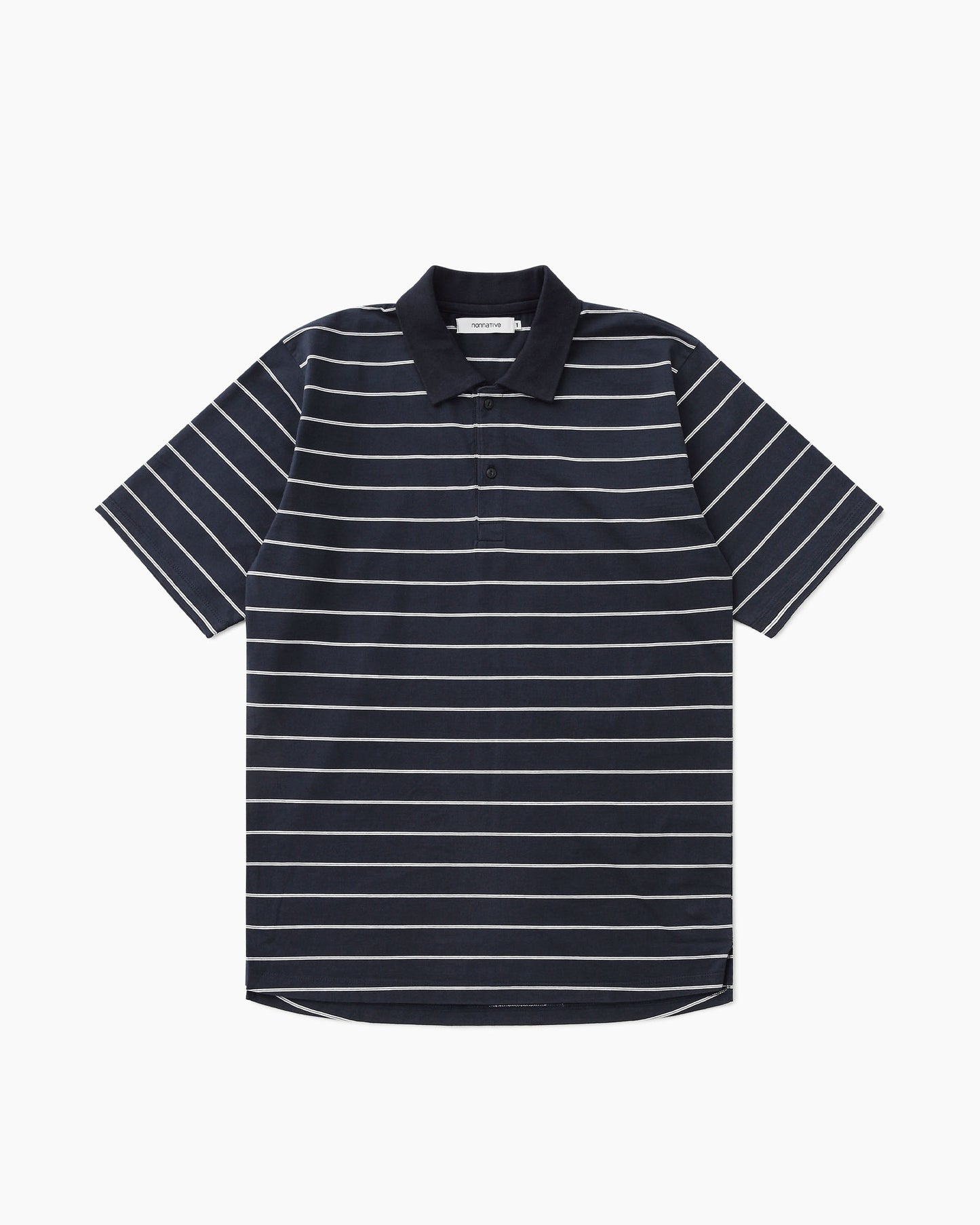 Officer S/S Polo Shirt Border Dark Navy
