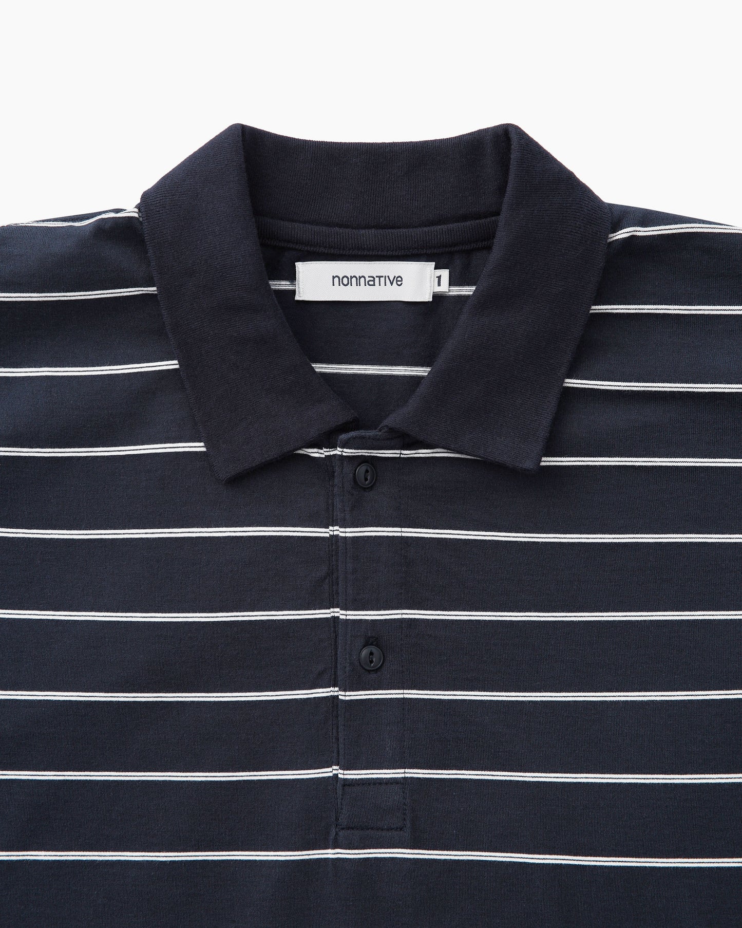 Officer S/S Polo Shirt Border Dark Navy