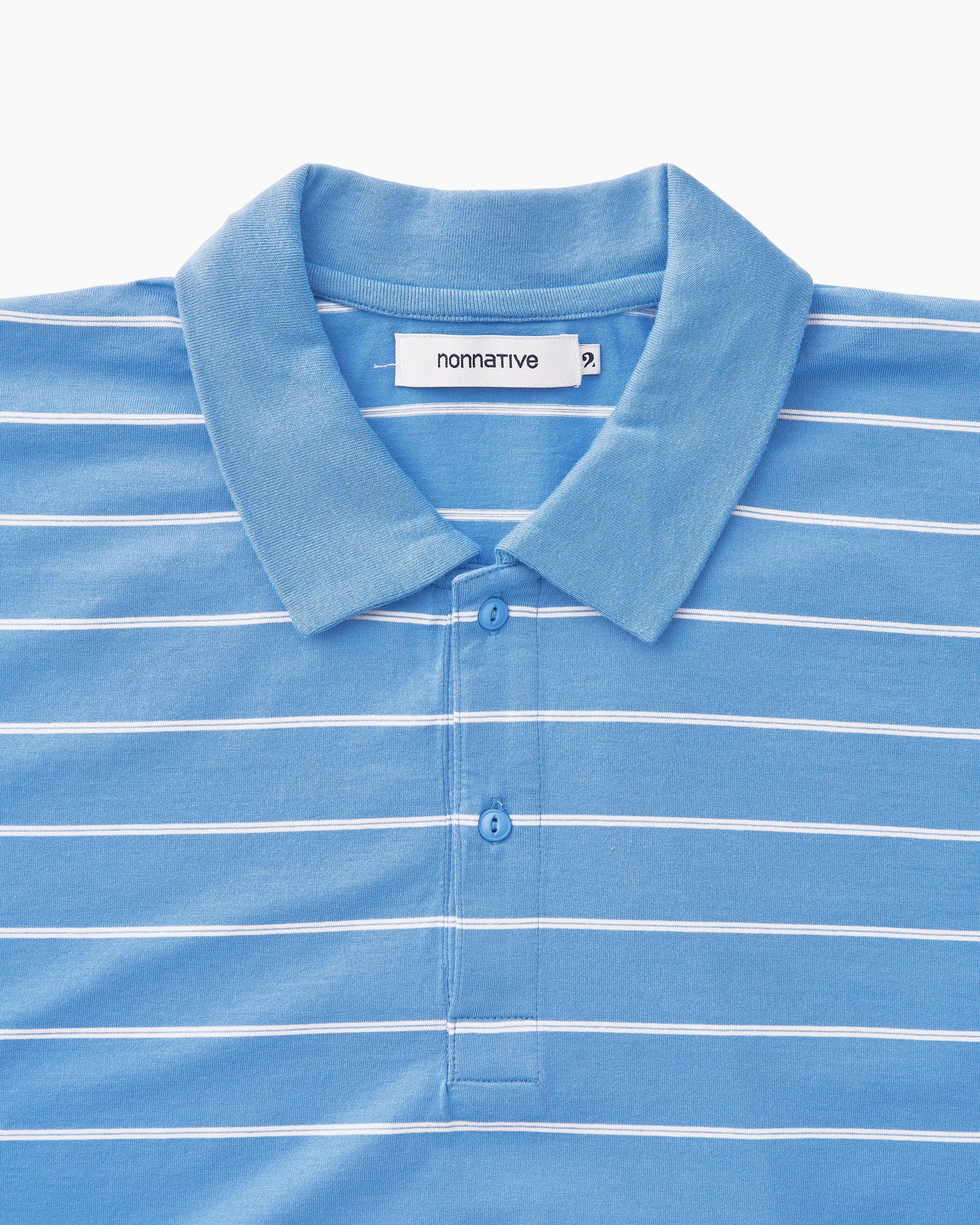 Officer S/S Polo Shirt Border Sax Blue