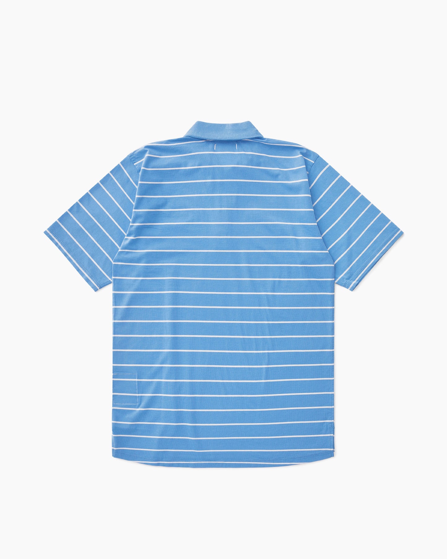 Officer S/S Polo Shirt Border Sax Blue