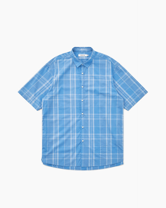 Stranger S/S Shirt Madras Check Sax Blue