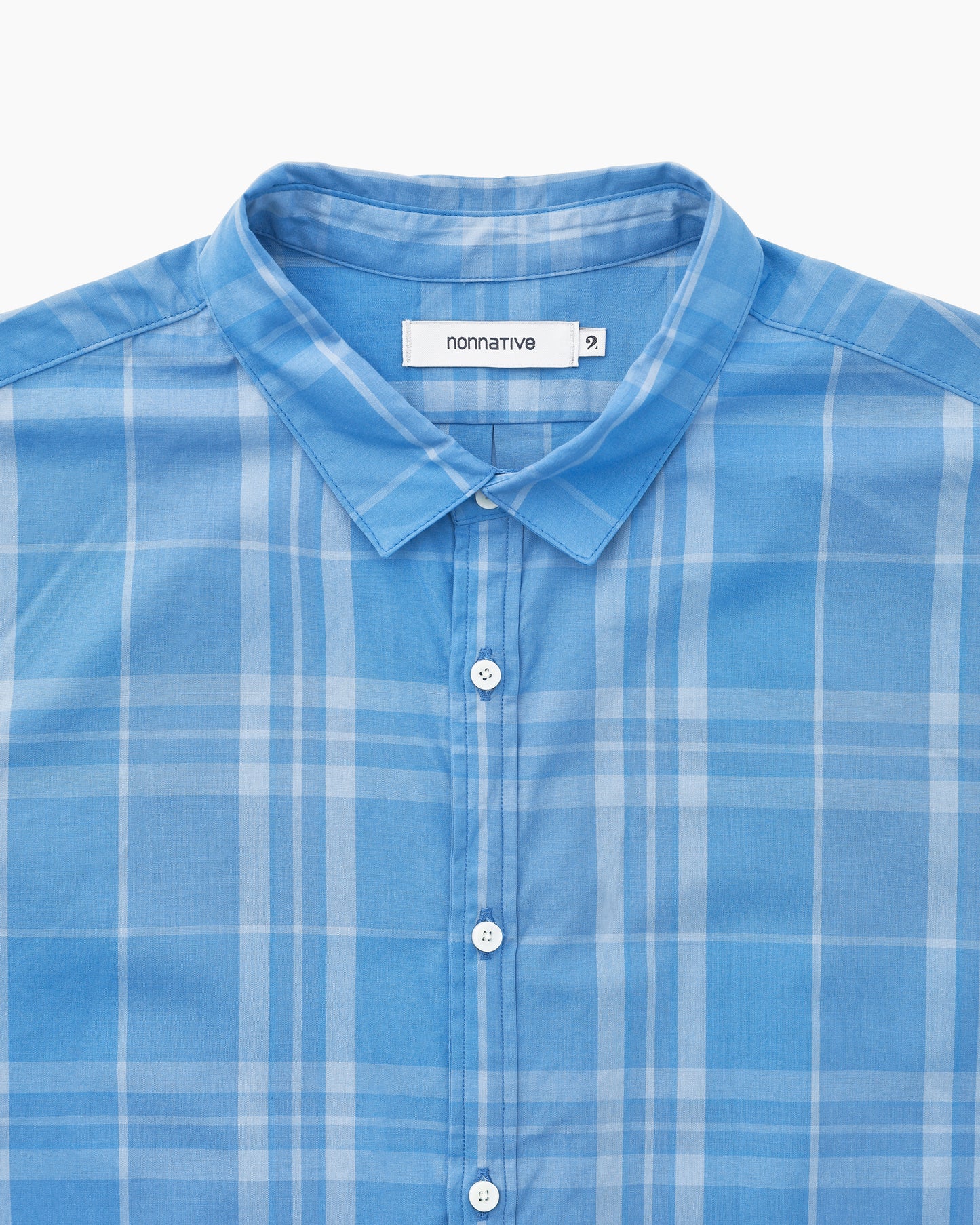 Stranger S/S Shirt Madras Check Sax Blue