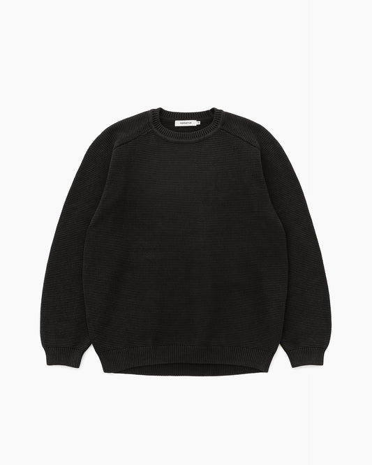 Worker Pullover Sweater Black