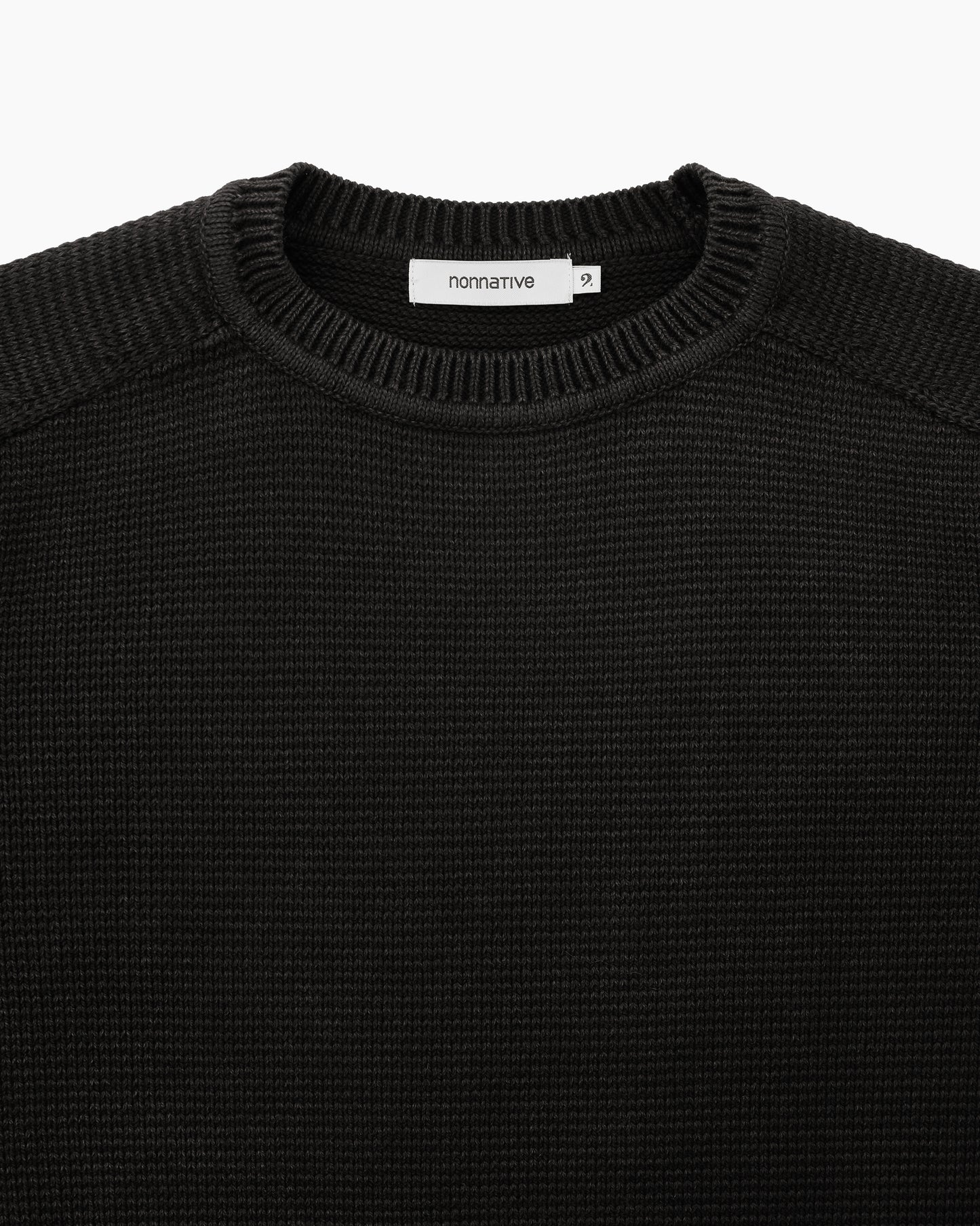 Worker Pullover Sweater Black