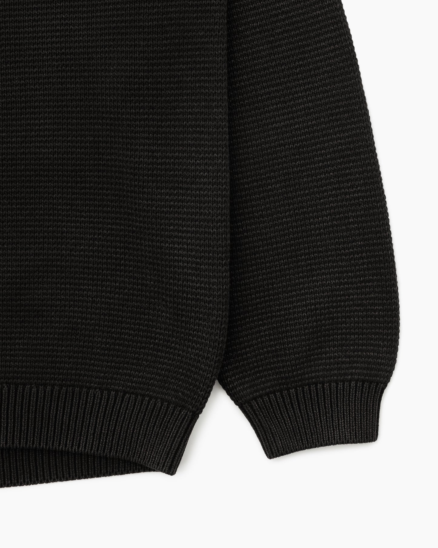 Worker Pullover Sweater Black