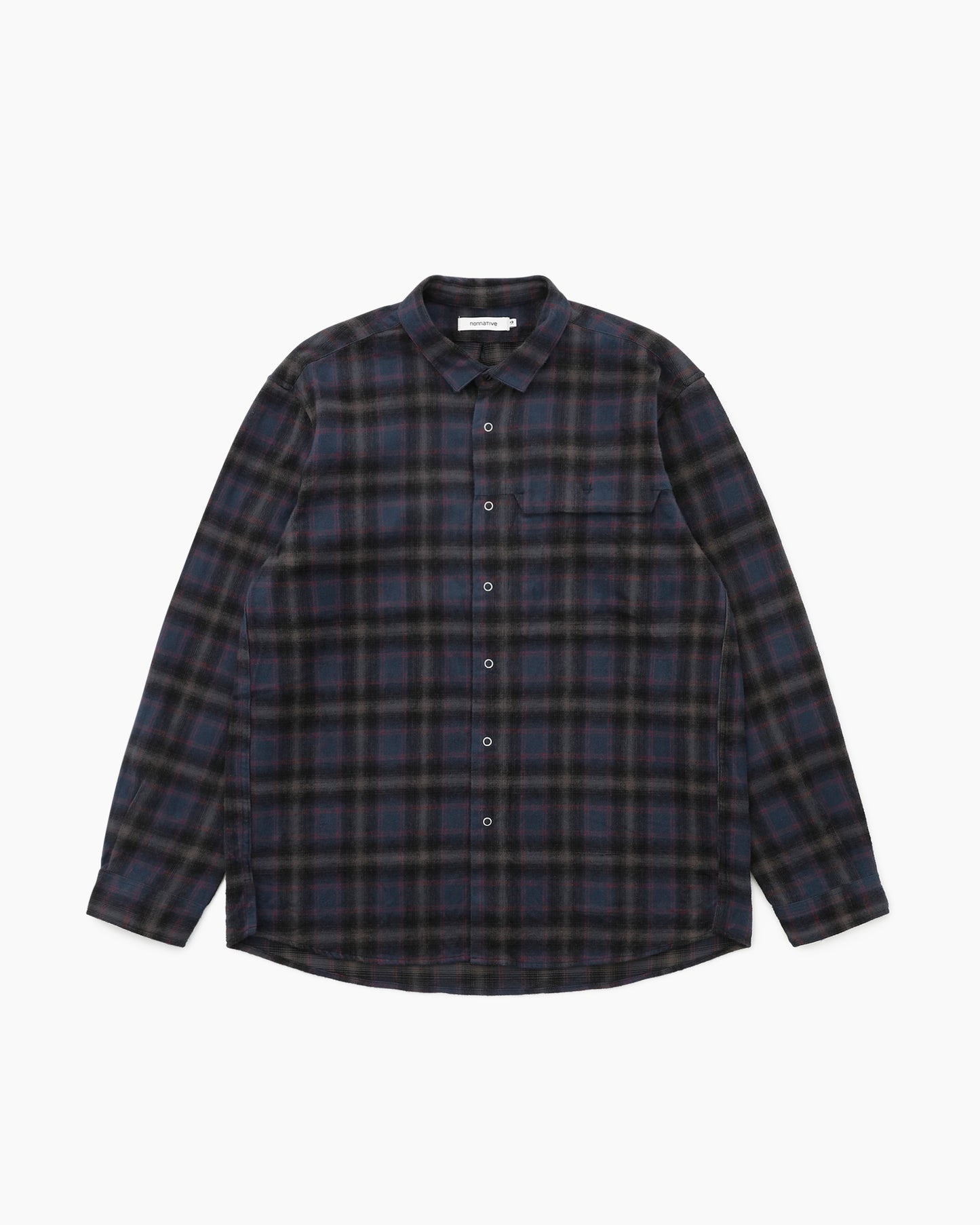 Worker Zip Shirt Navy