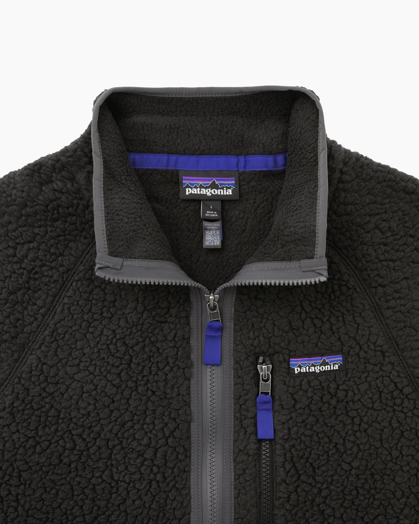 M's Retro Pile Jacket Black w/Forge Grey