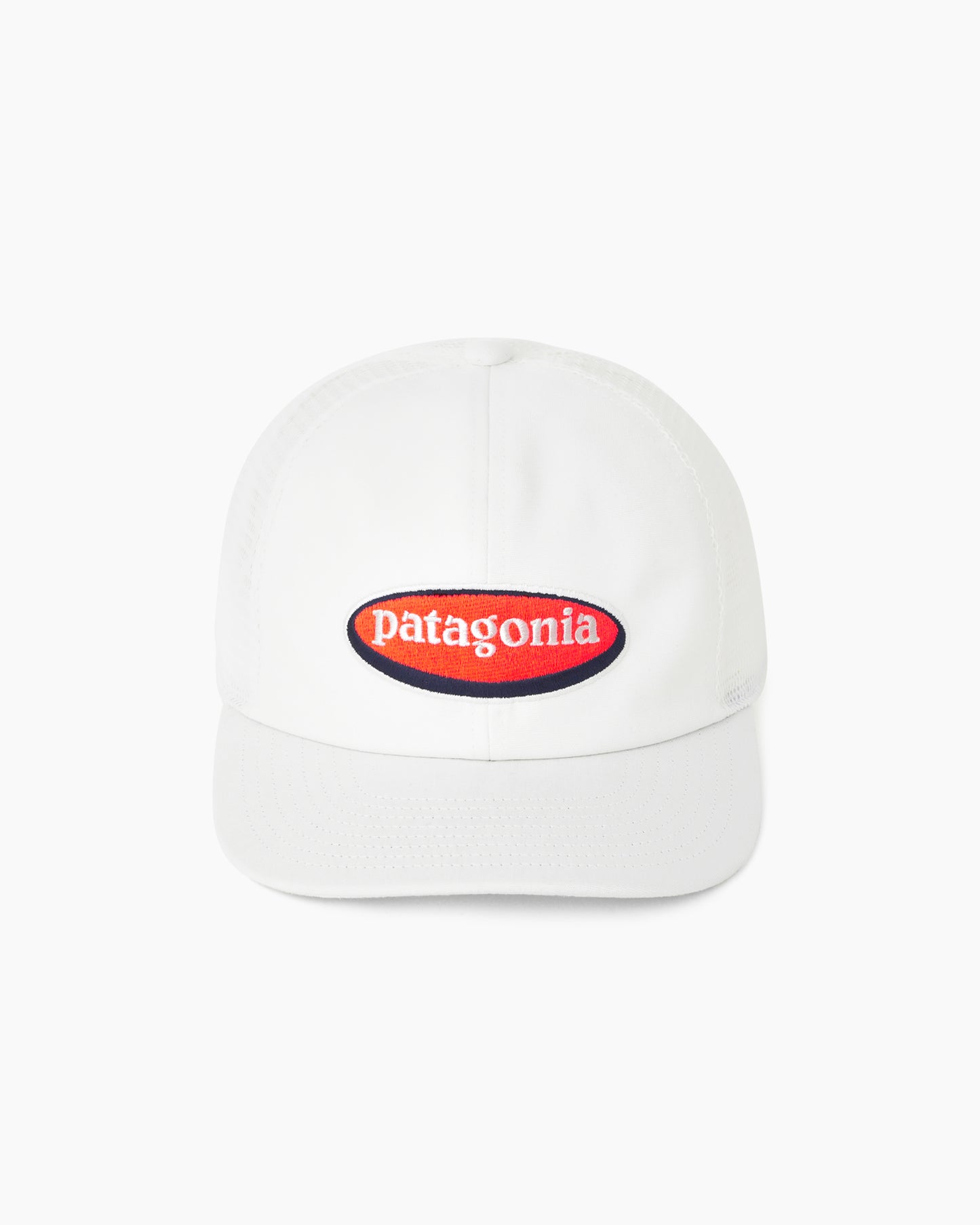 Relaxed Trucker Hat Oval Logo: Birch White