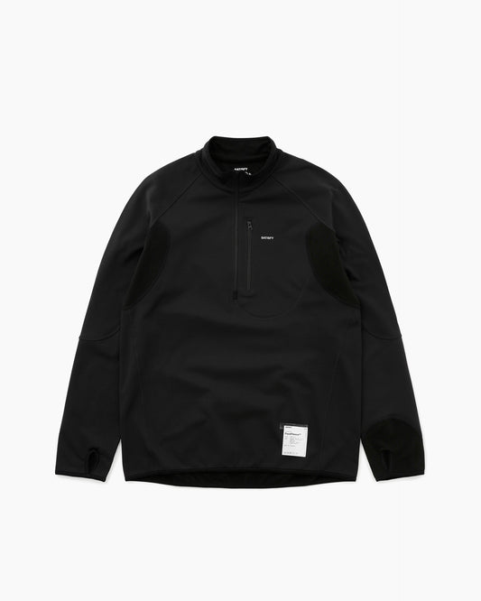 FuzzFleece™ Grid Half-Zip Black