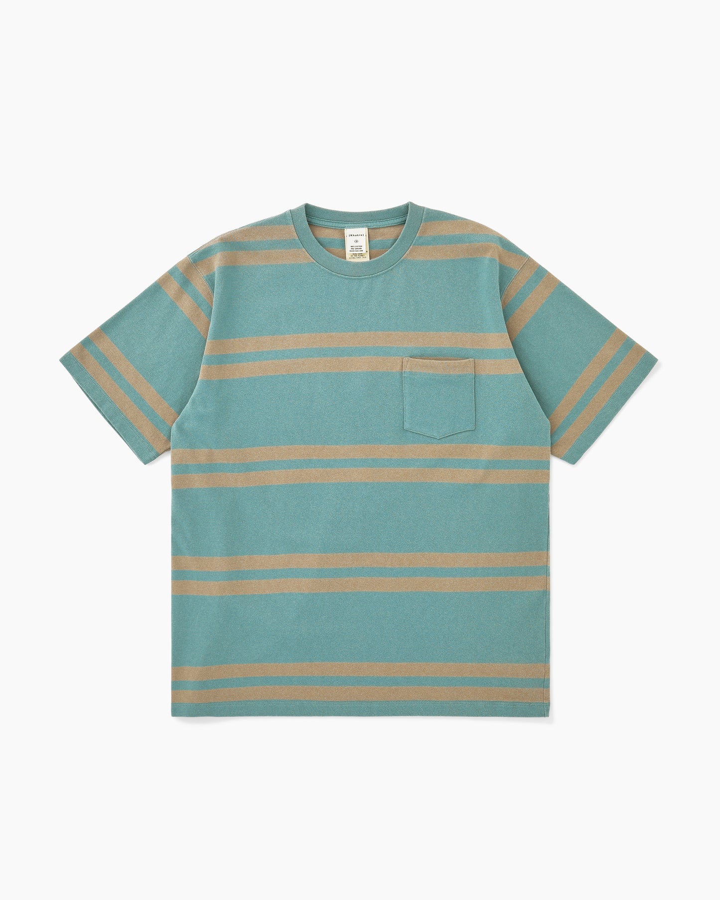 Bold Stripe S/S Tee Dusty Green