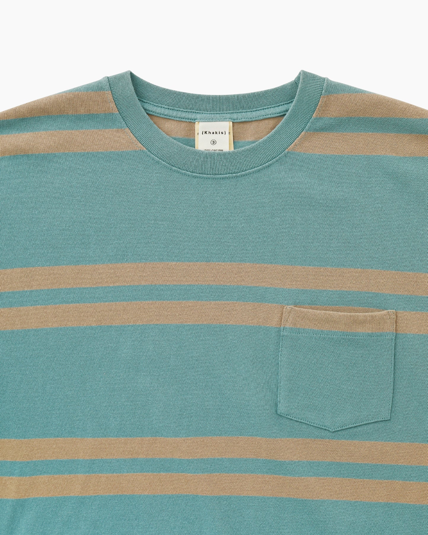 Bold Stripe S/S Tee Dusty Green