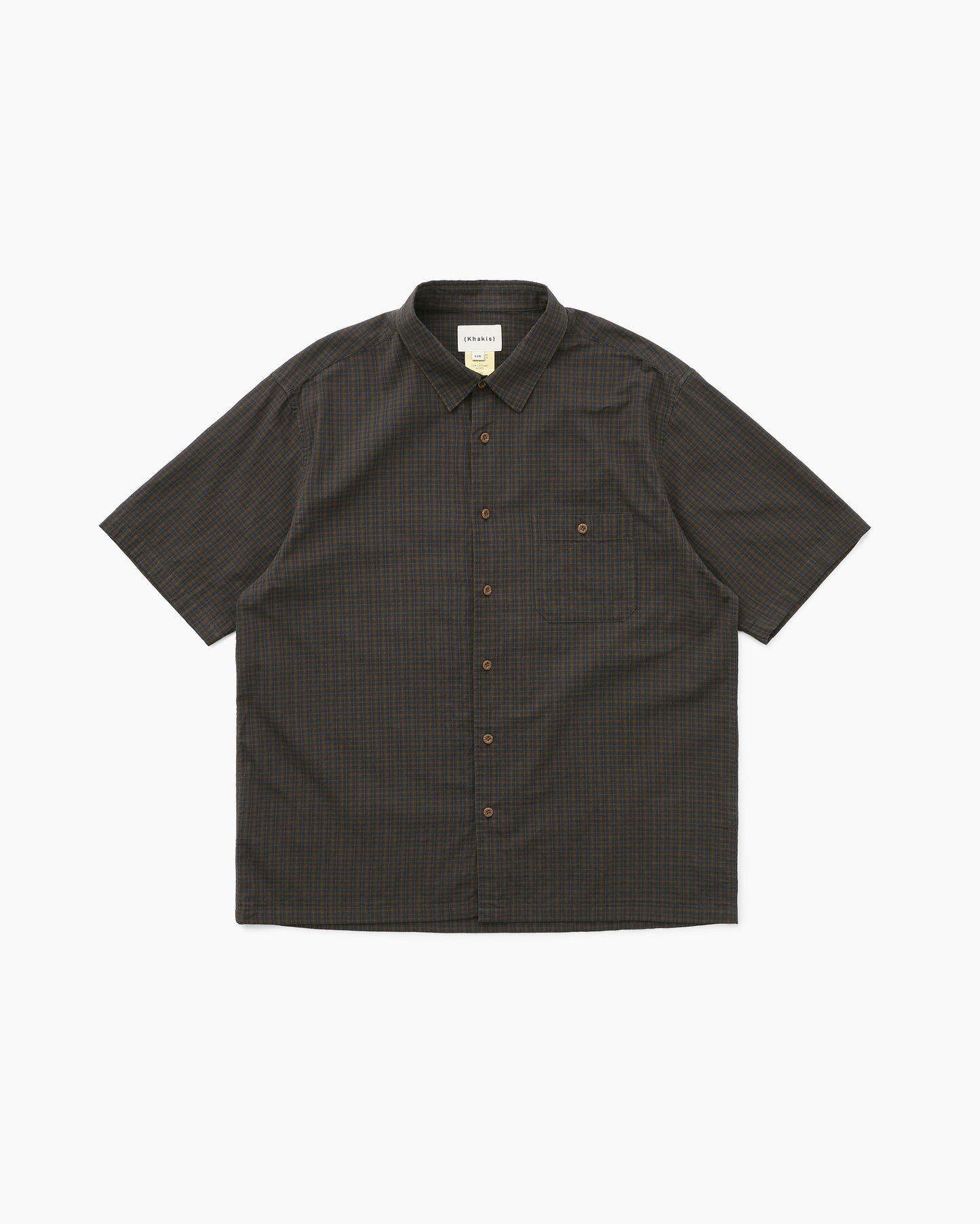 Border Check S/S Shirt Brown