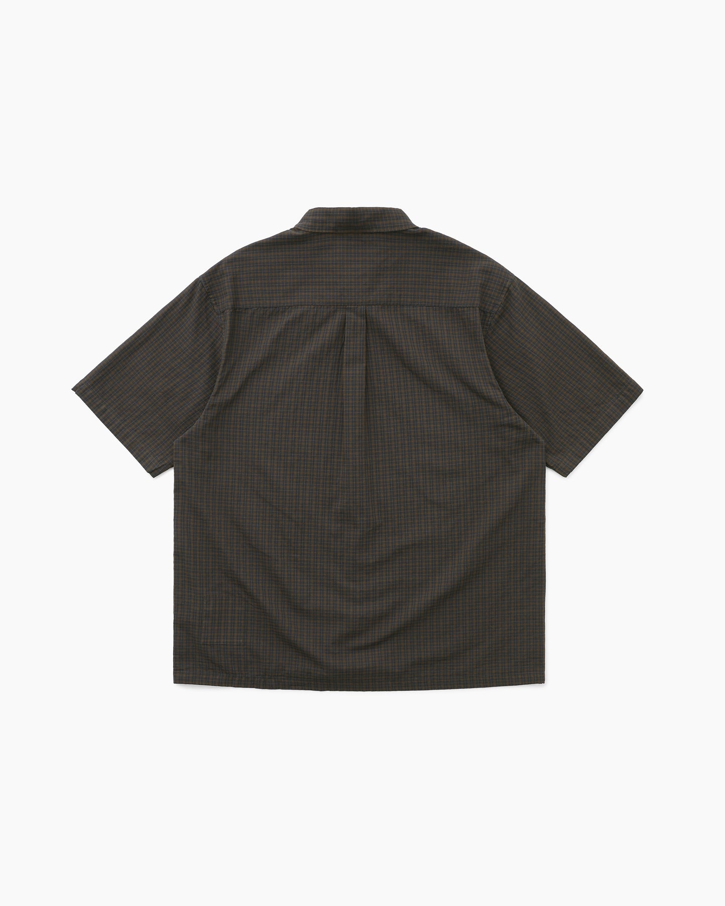 Border Check S/S Shirt Brown
