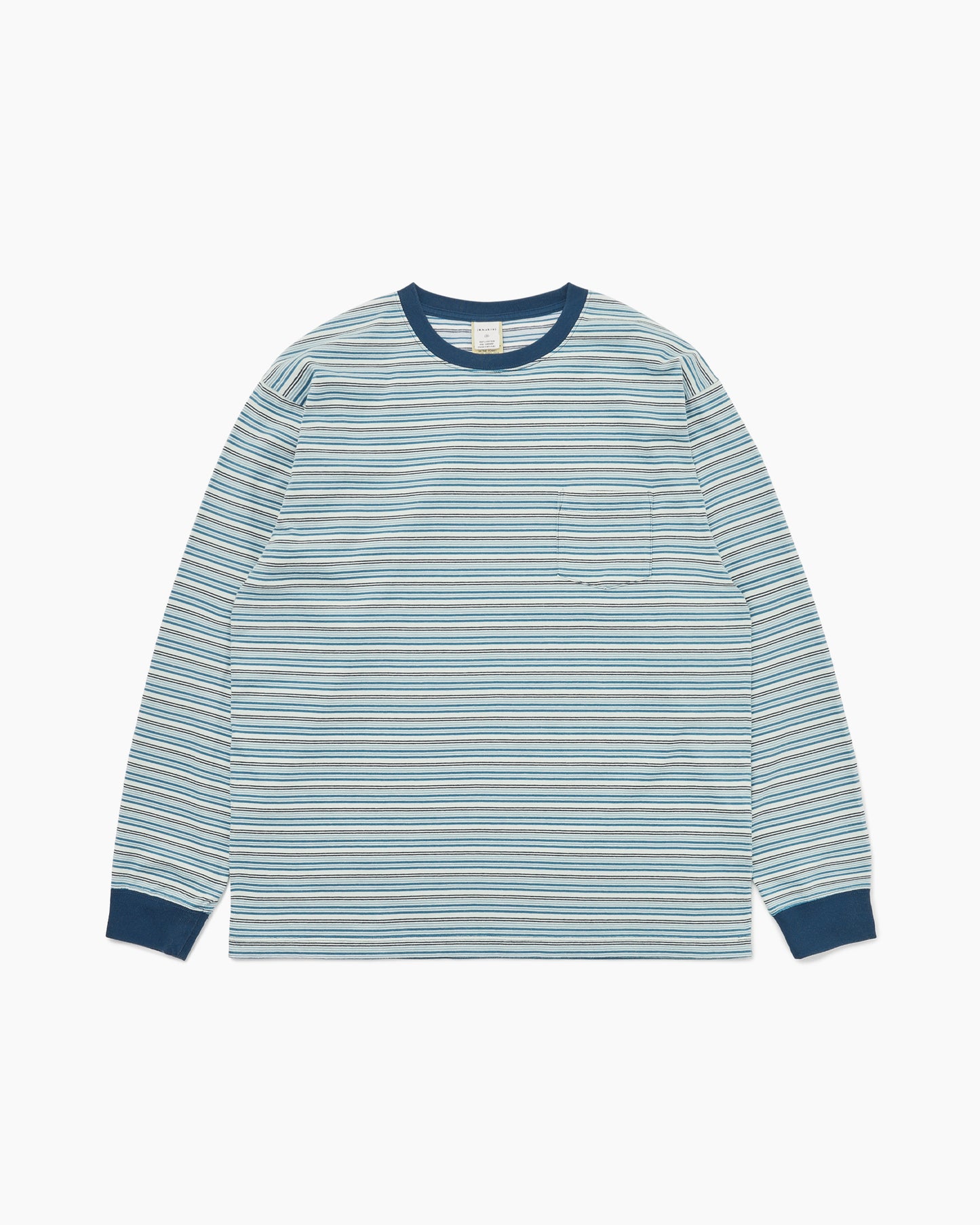 Border L/S Tee Blue
