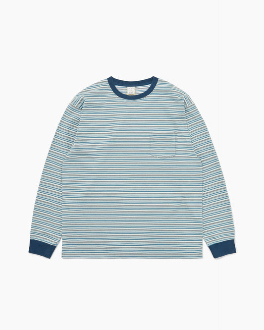 Border L/S Tee Blue