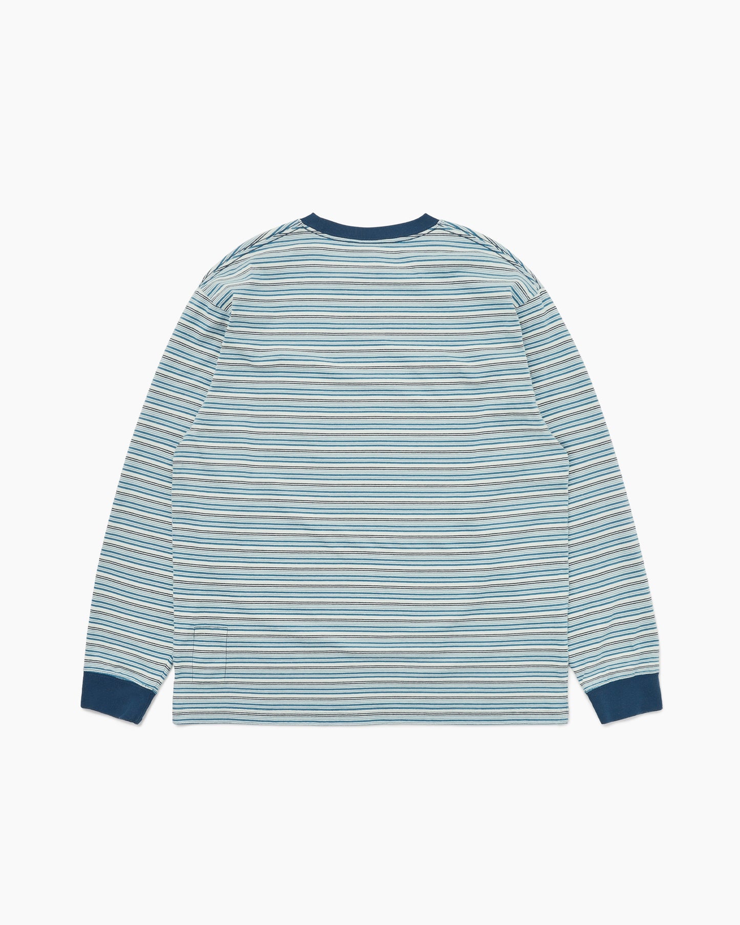 Border L/S Tee Blue