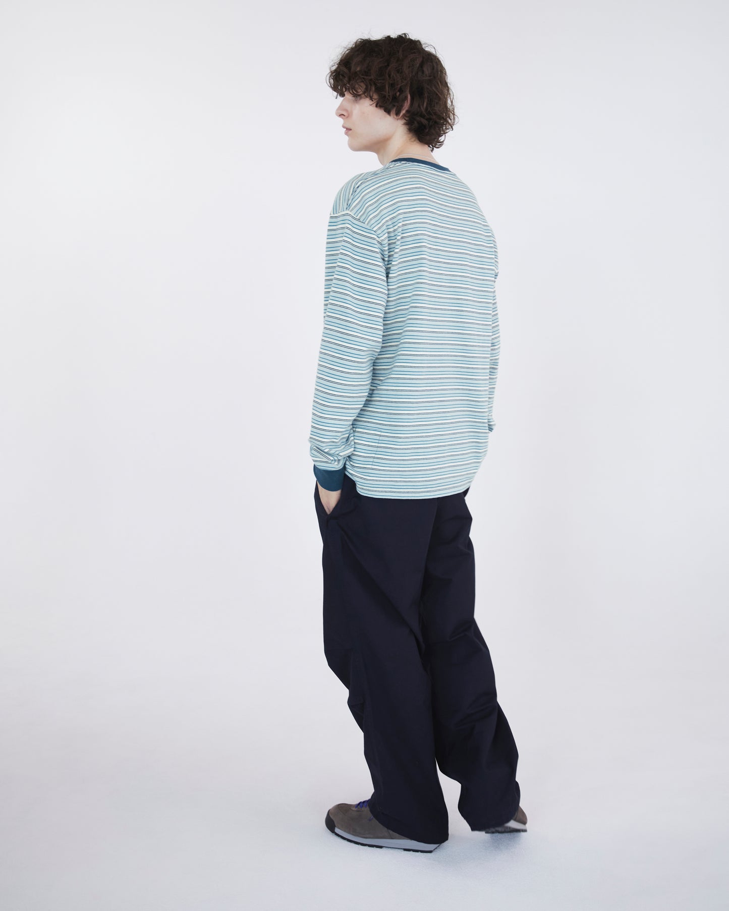 Border L/S Tee Blue