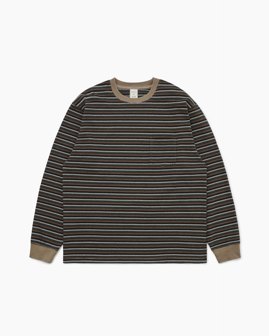 Border L/S Tee Brown