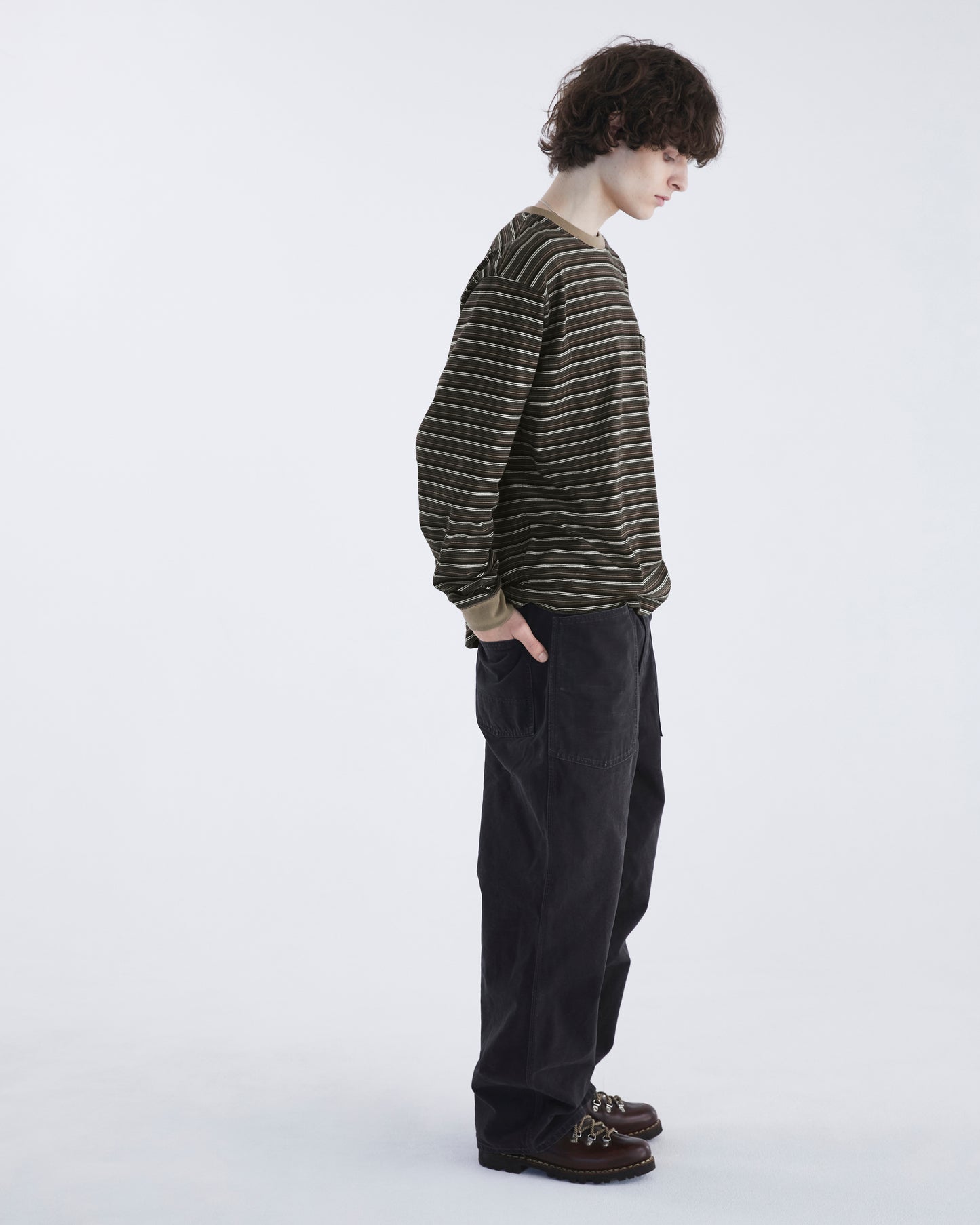 Border L/S Tee Brown