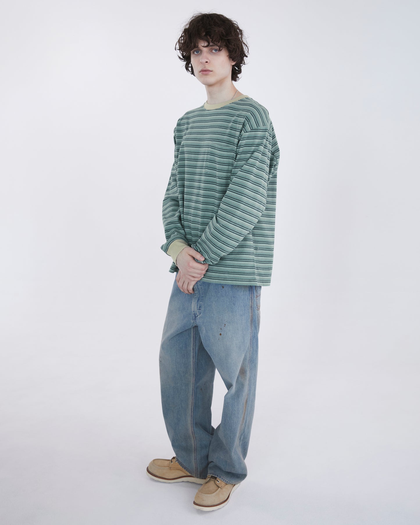 Border L/S Tee Pistachio