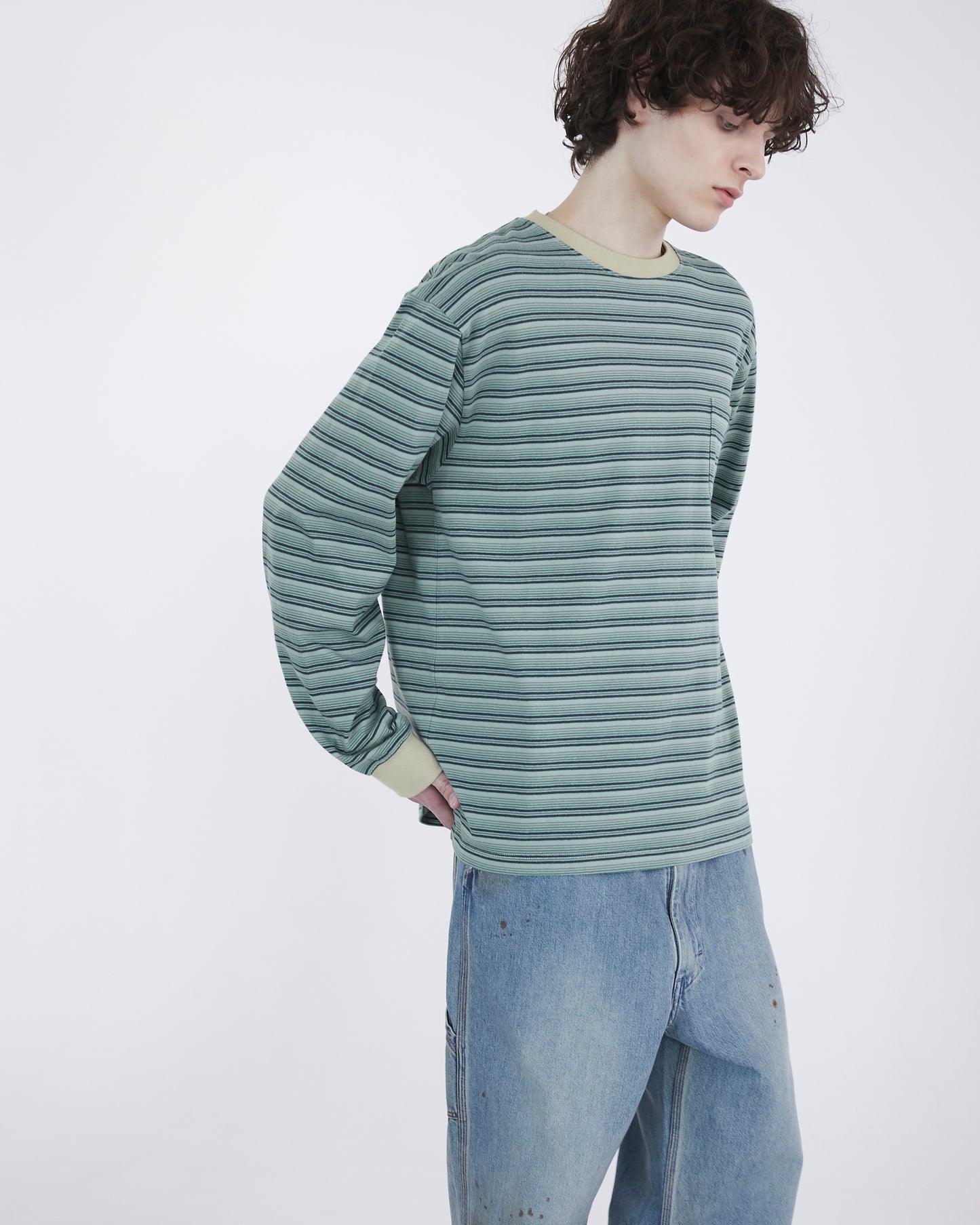 Border L/S Tee Pistachio