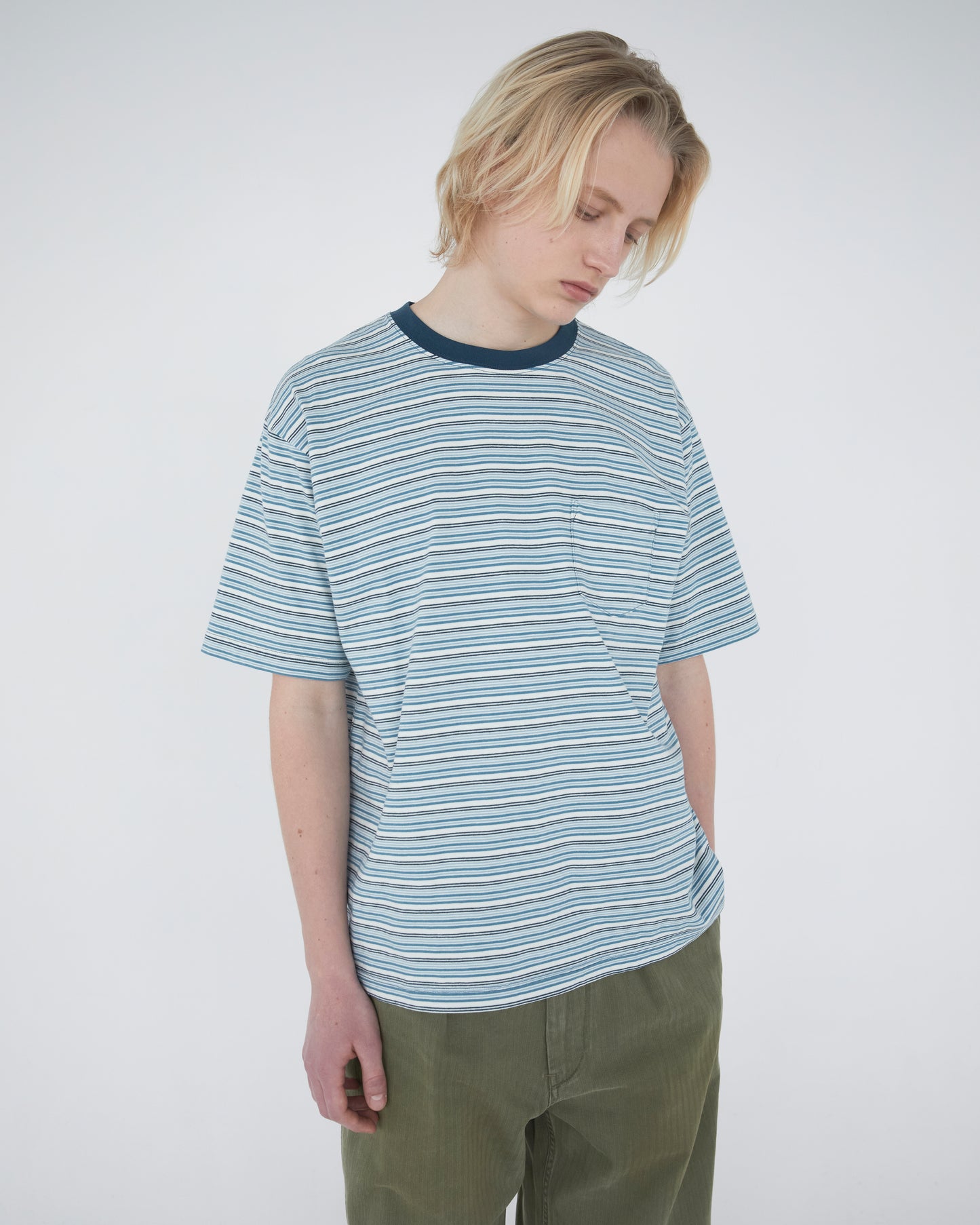 Border S/S Tee Blue
