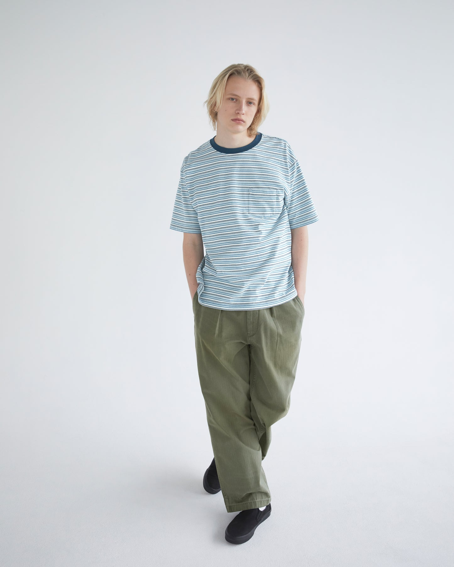 Border S/S Tee Blue