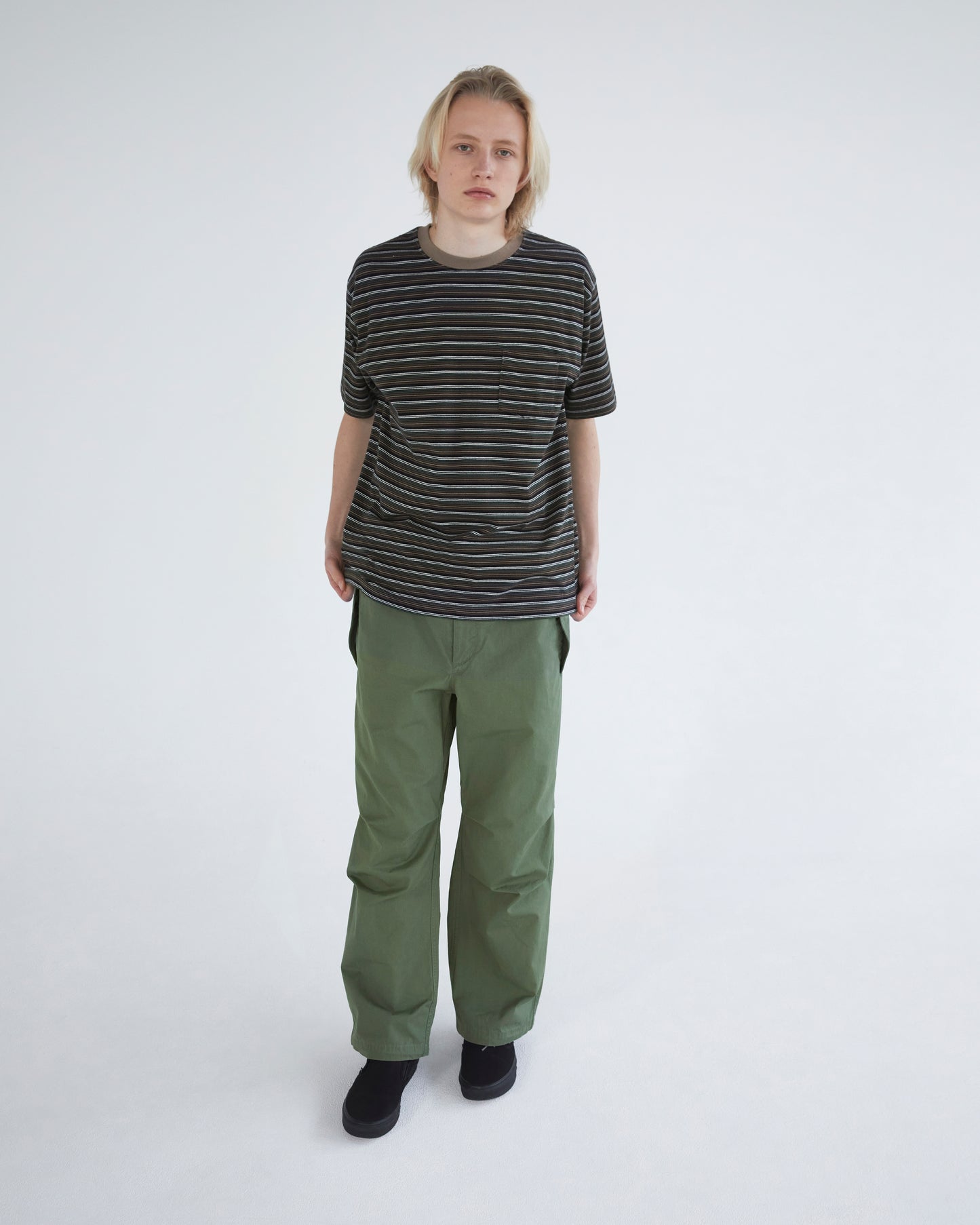 Border S/S Tee Brown
