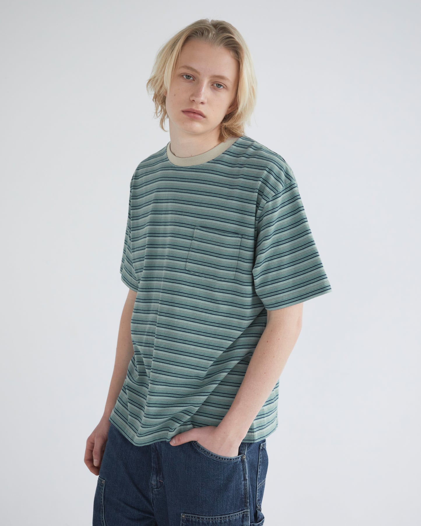 Border S/S Tee Pistachio