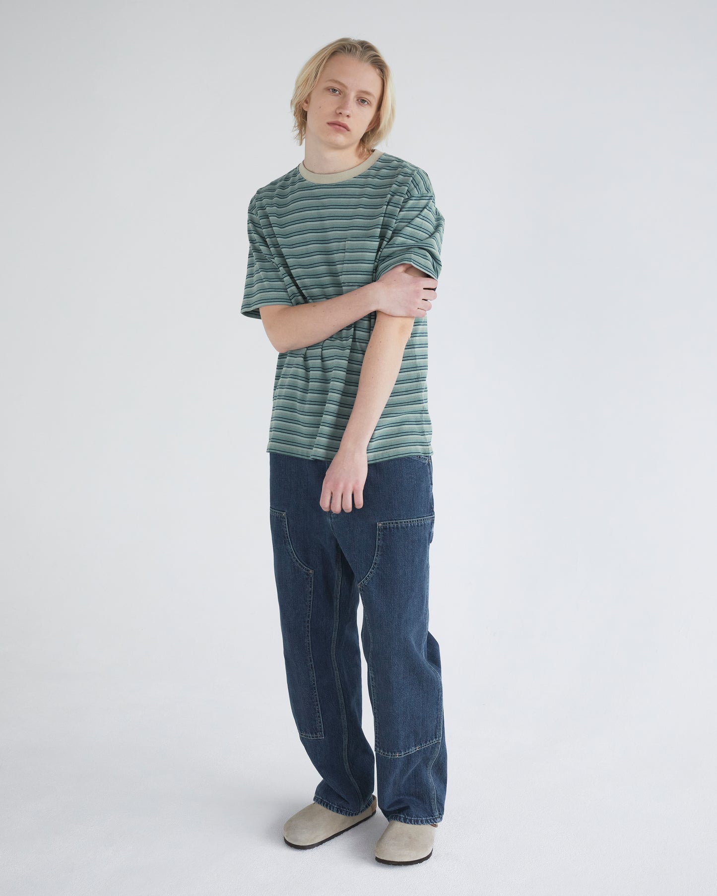 Border S/S Tee Pistachio