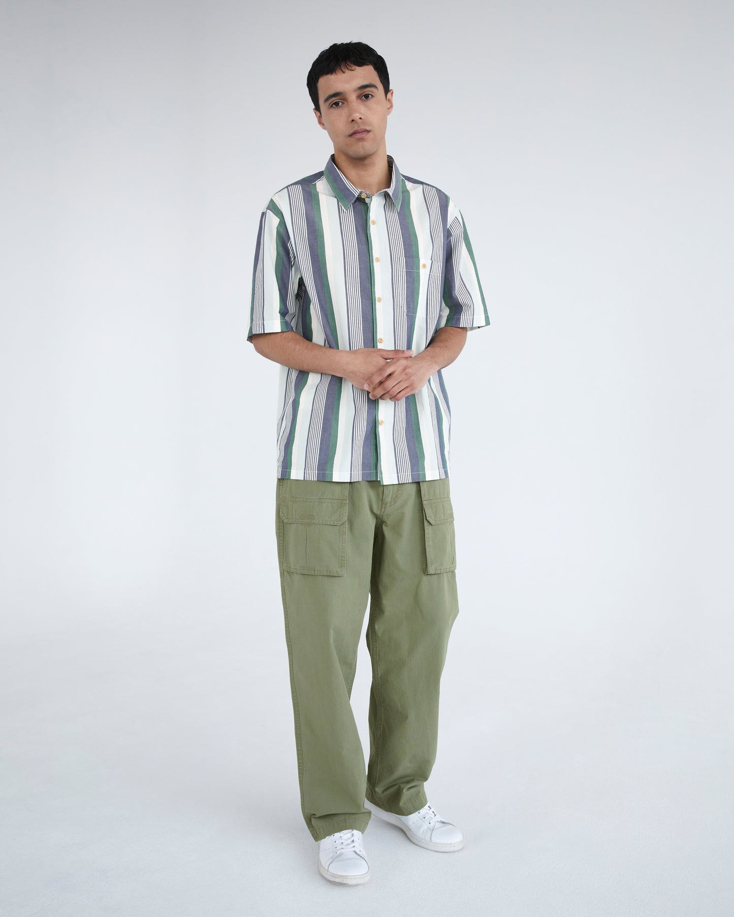 Cabana Stripe S/S Shirt Blue
