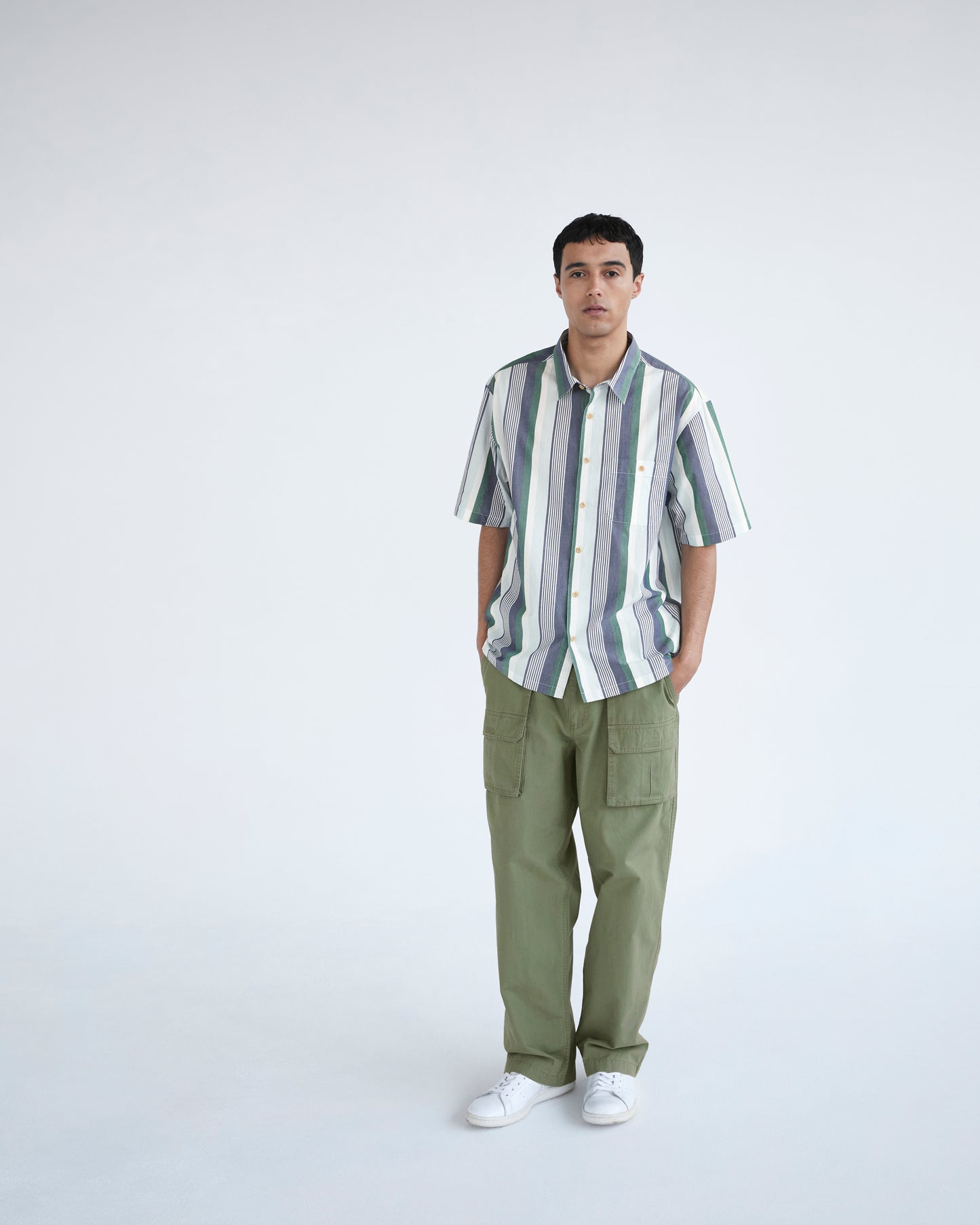 Cabana Stripe S/S Shirt Blue