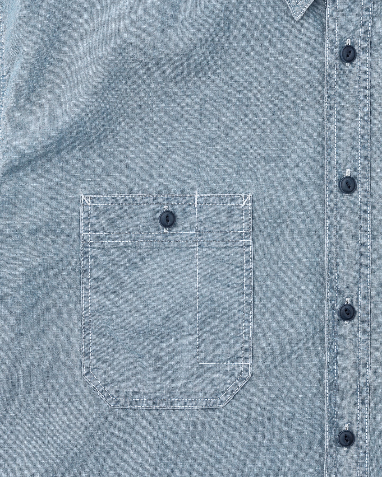Chambray L/S Shirt Mid Blue
