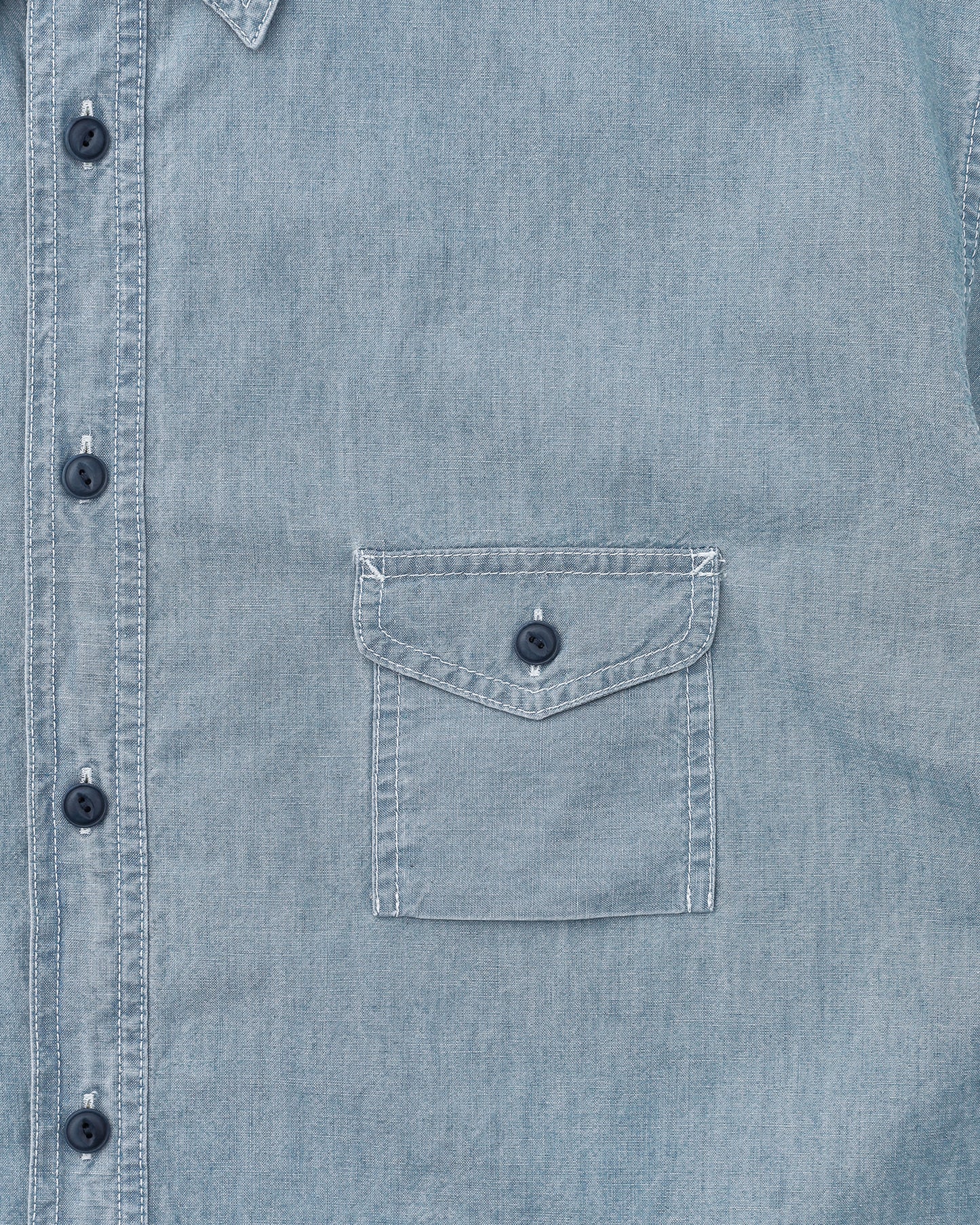 Chambray L/S Shirt Mid Blue