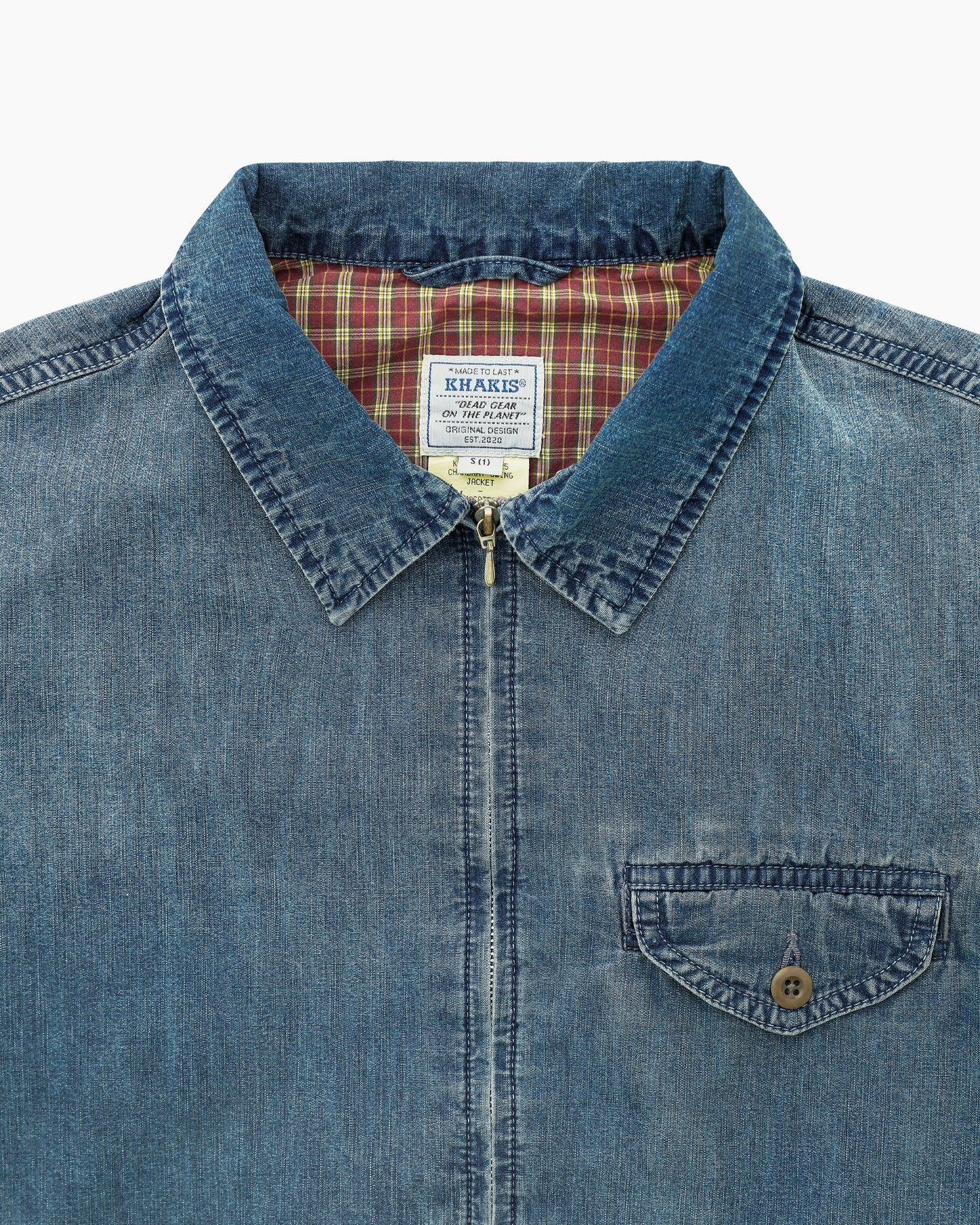 Chambray Swing Jacket Blue