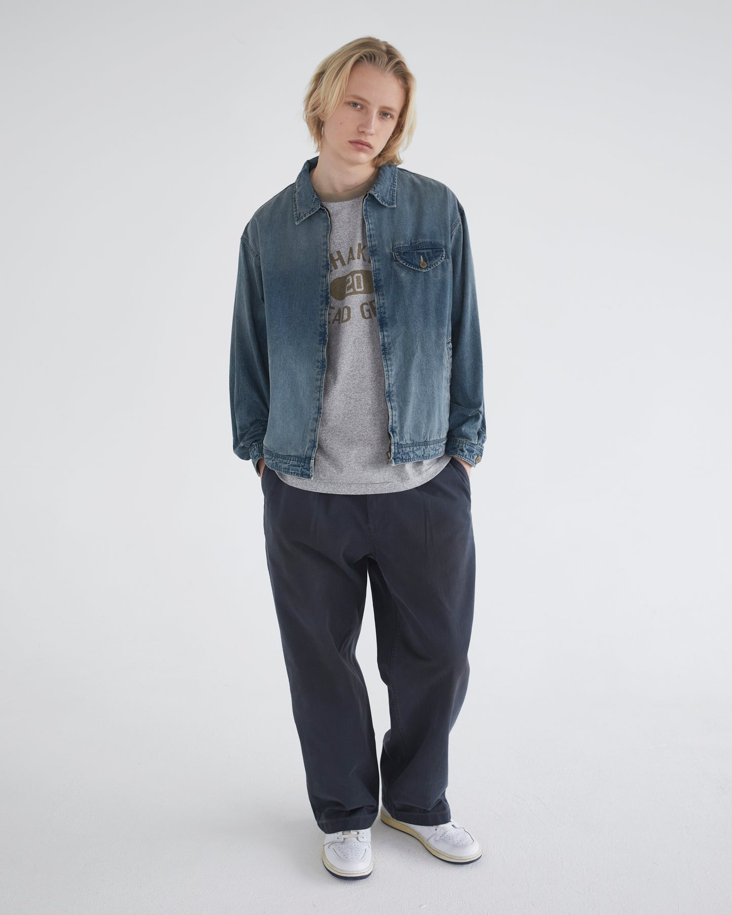 Chambray Swing Jacket Blue