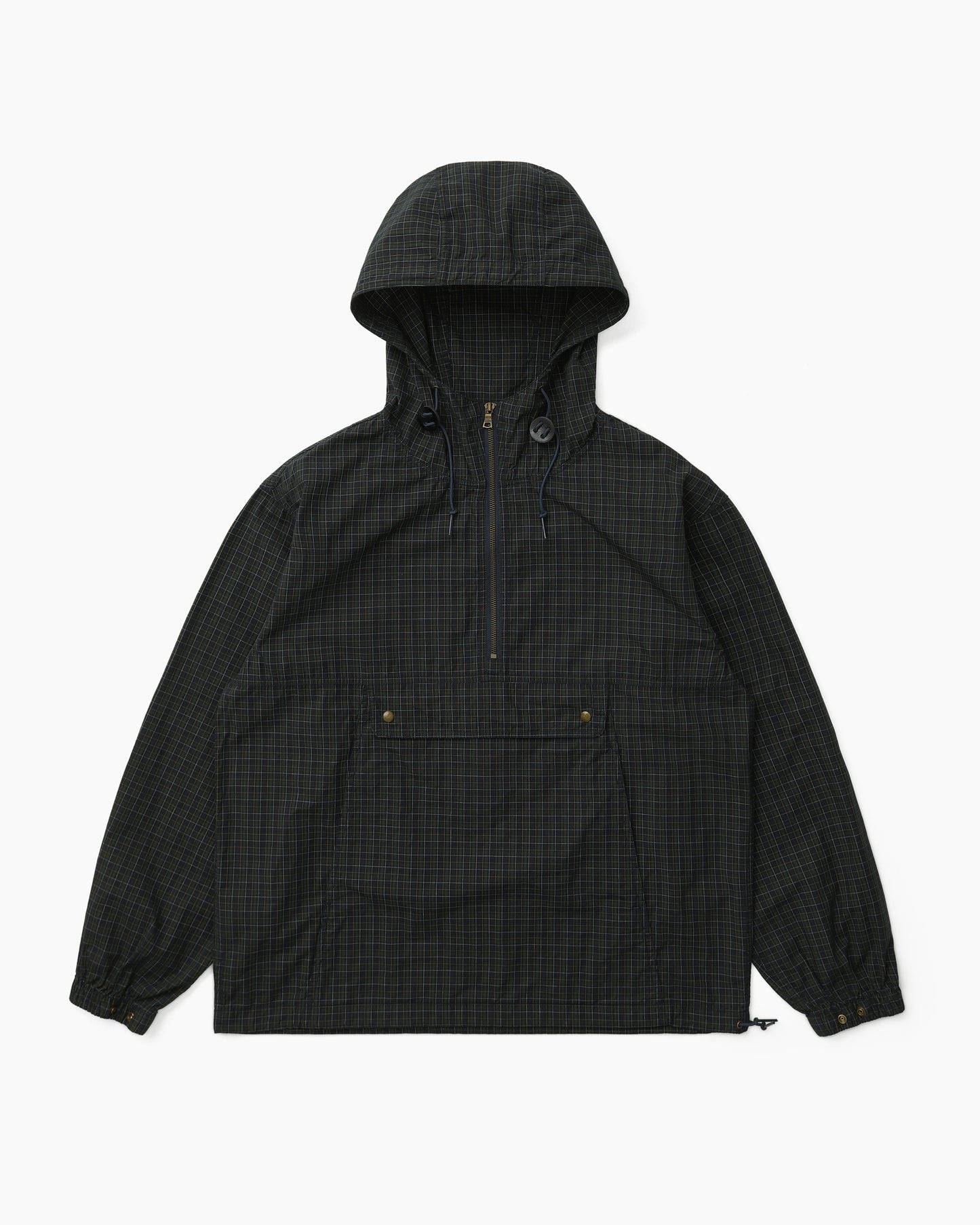 Cotton Plaid Anorak Navy