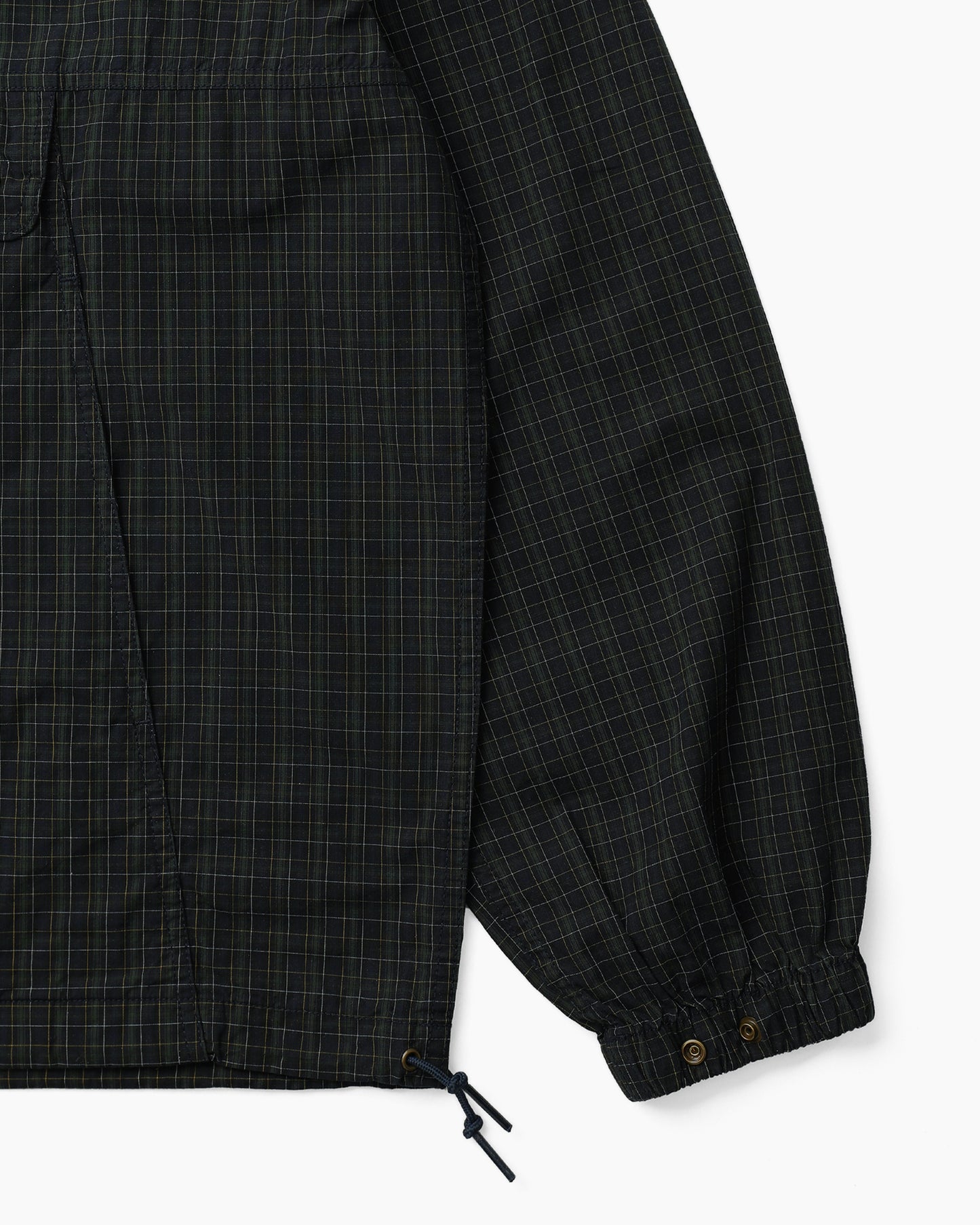 Cotton Plaid Anorak Navy