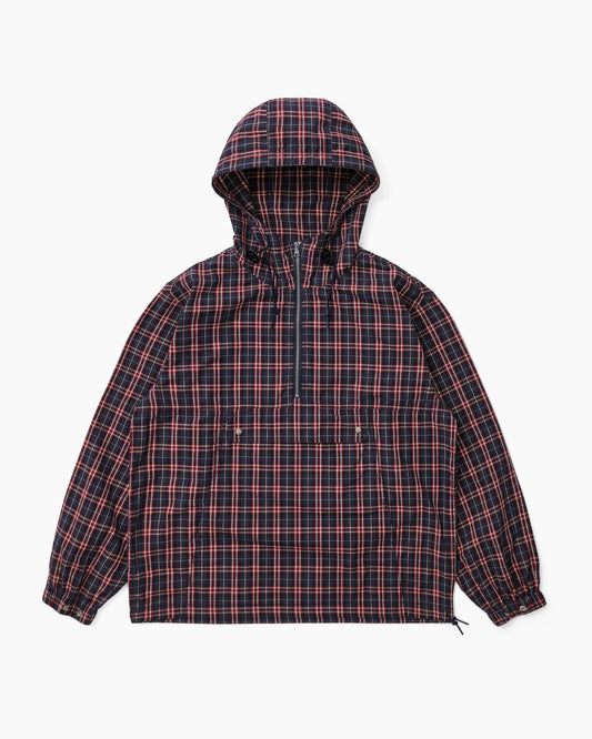 Cotton Plaid Anorak Red