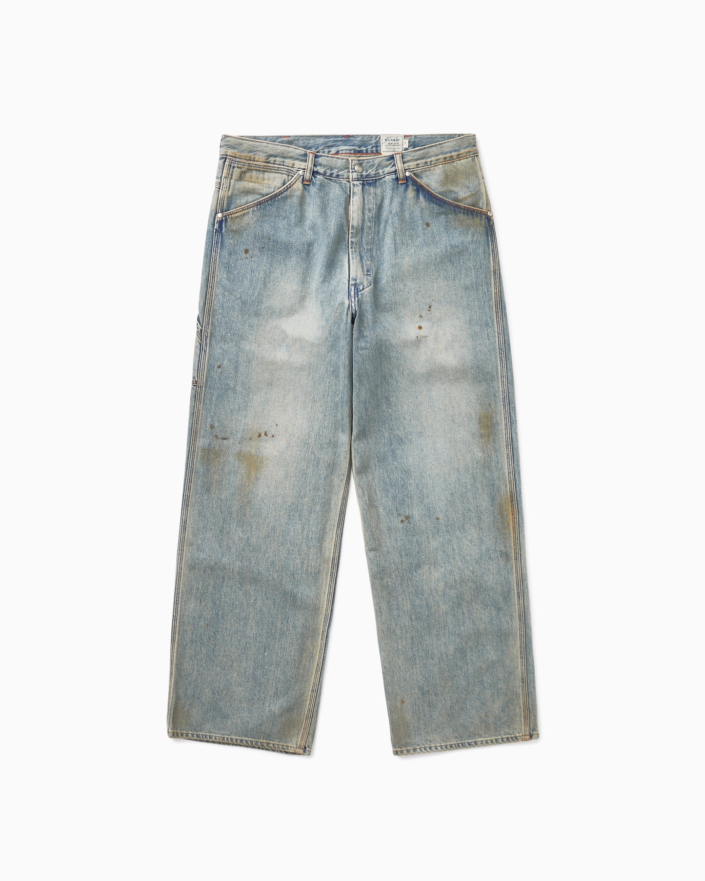 Distressed Painter Pant Used Blue