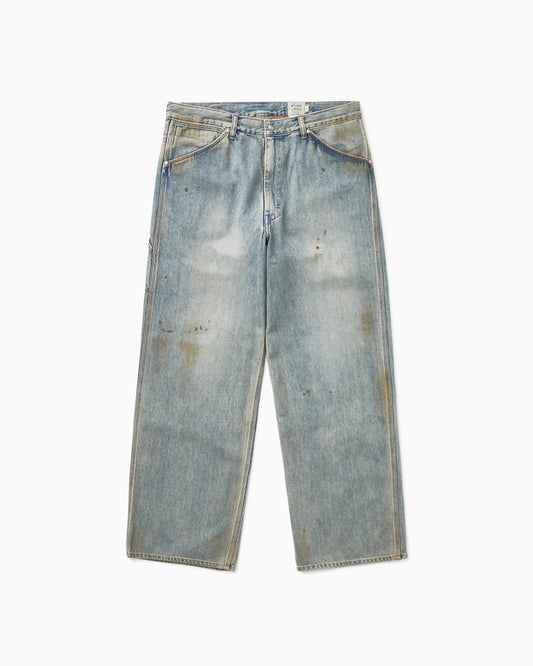 Distressed Painter Pant Used Blue