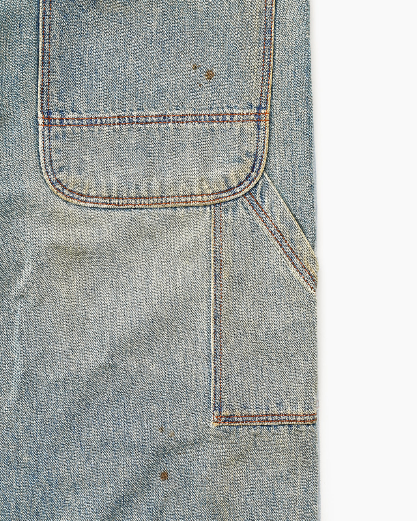 Distressed Painter Pant Used Blue